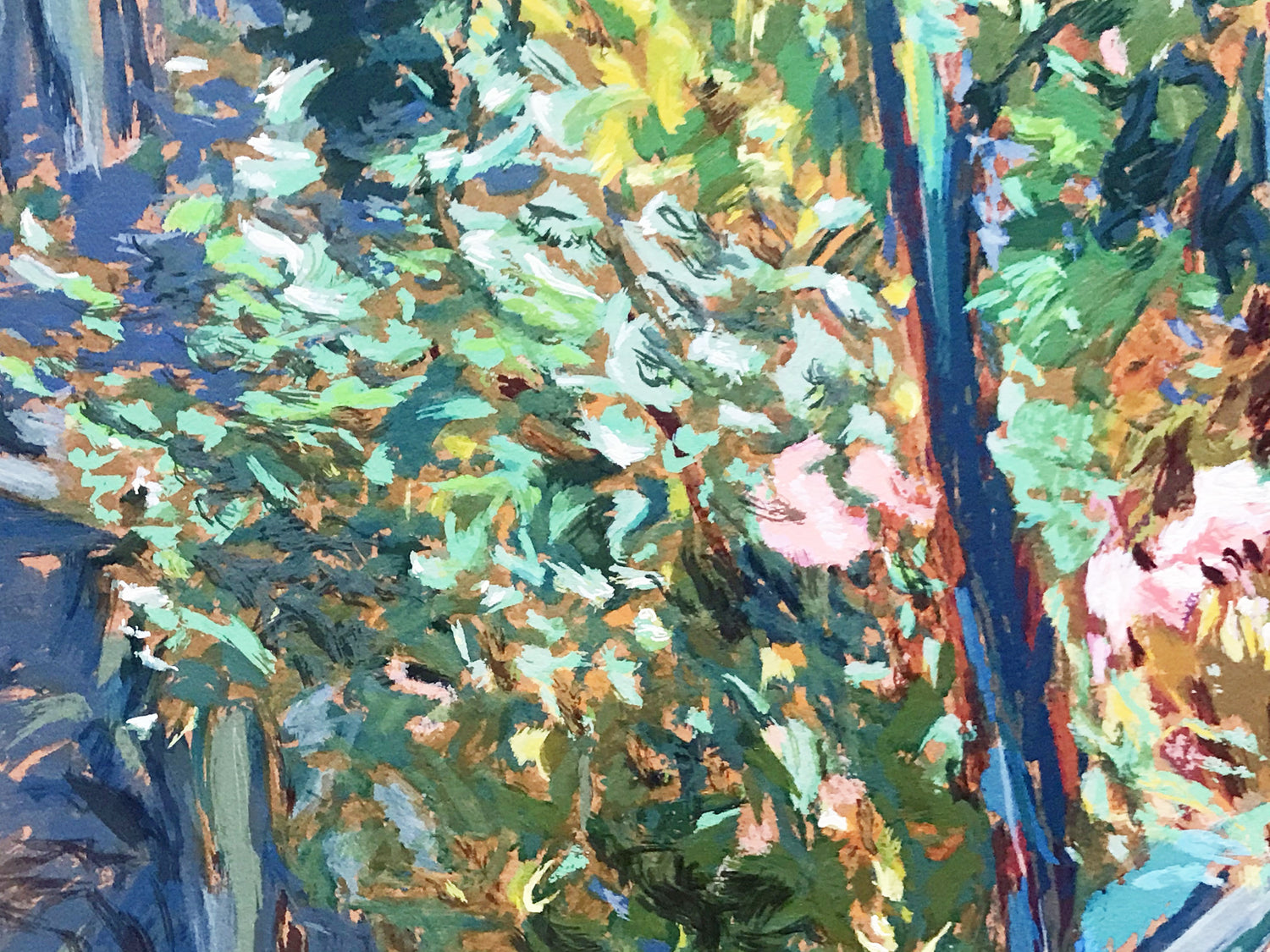 Le Balcon Bleu Marco Sassone Serigraph Print Artist Hand Signed and Numbered