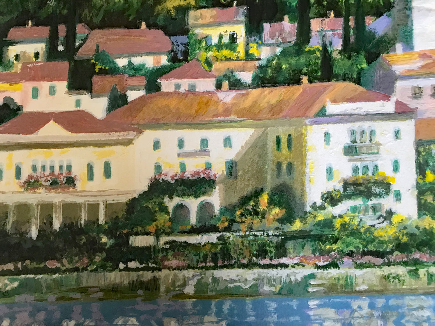 Bellagio Hillside Howard Behrens Hors Commerce Serigraph Print Artist Hand Signed and HC Numbered