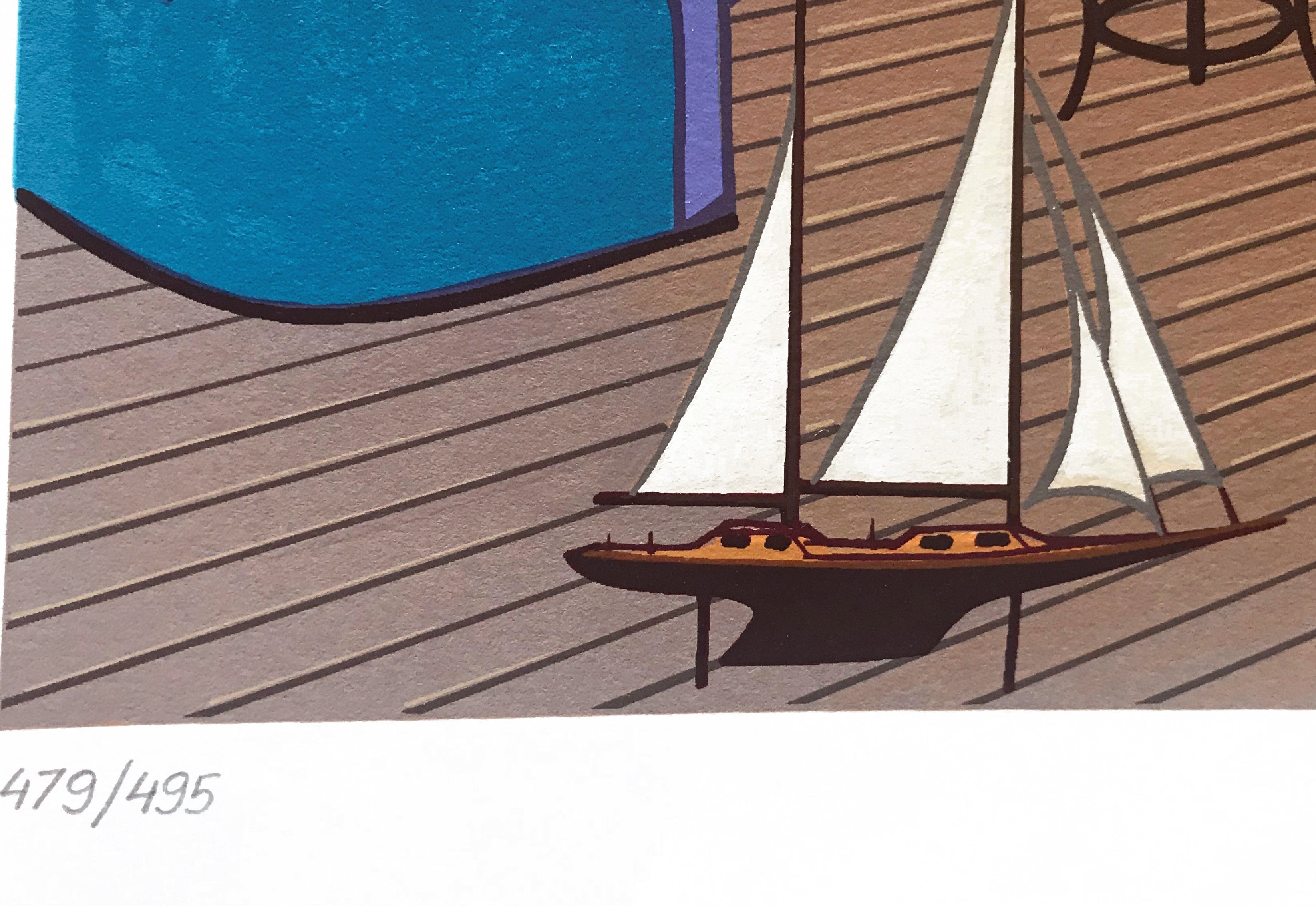 Duplex Over Stinson Fanch Ledan Serigraph Artist Hand Signed and Numbered