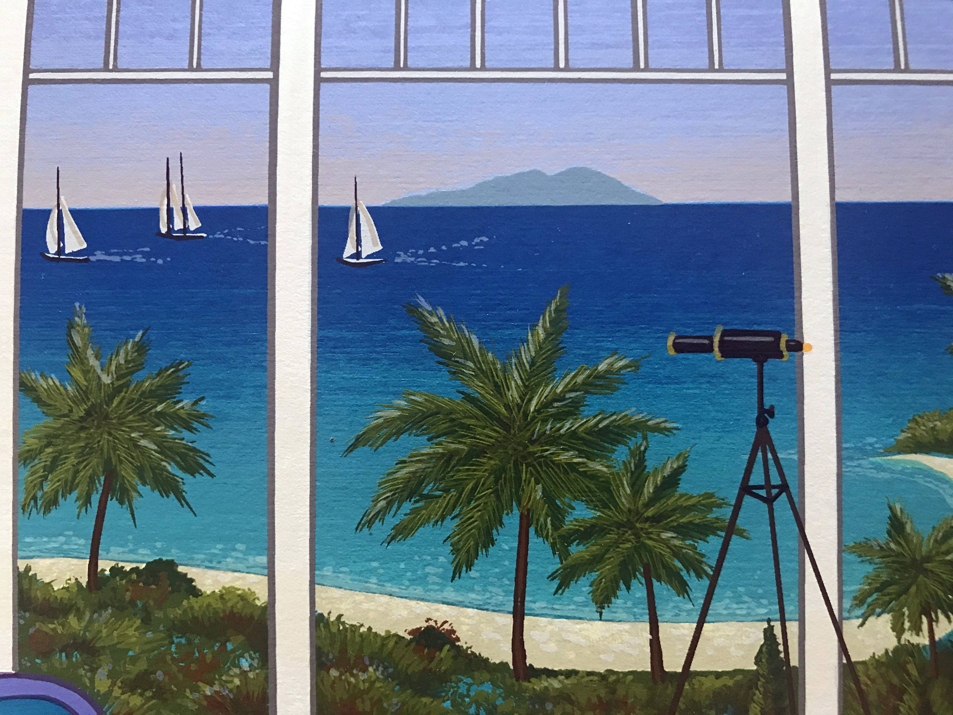 Duplex Over Stinson Fanch Ledan Serigraph Artist Hand Signed and Numbered