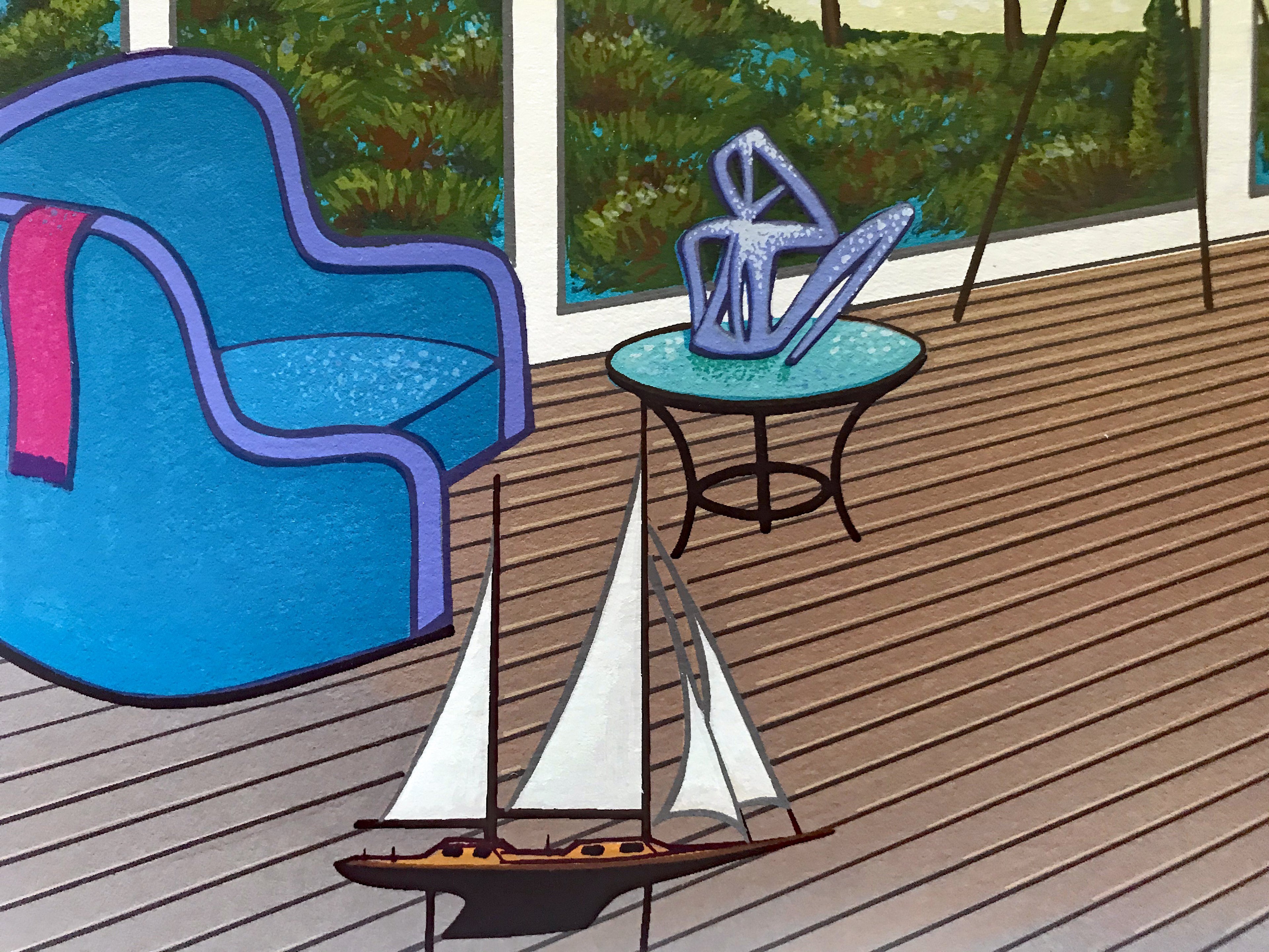 Duplex Over Stinson Fanch Ledan Serigraph Artist Hand Signed and Numbered