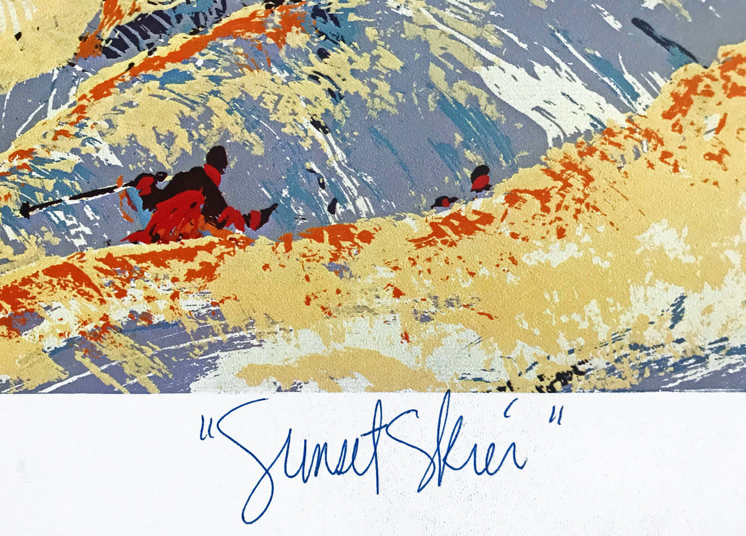 The Sunset Skier Paul Blaine Henrie Printers Proof Serigraph Print Artist Hand Signed and PP Numbered
