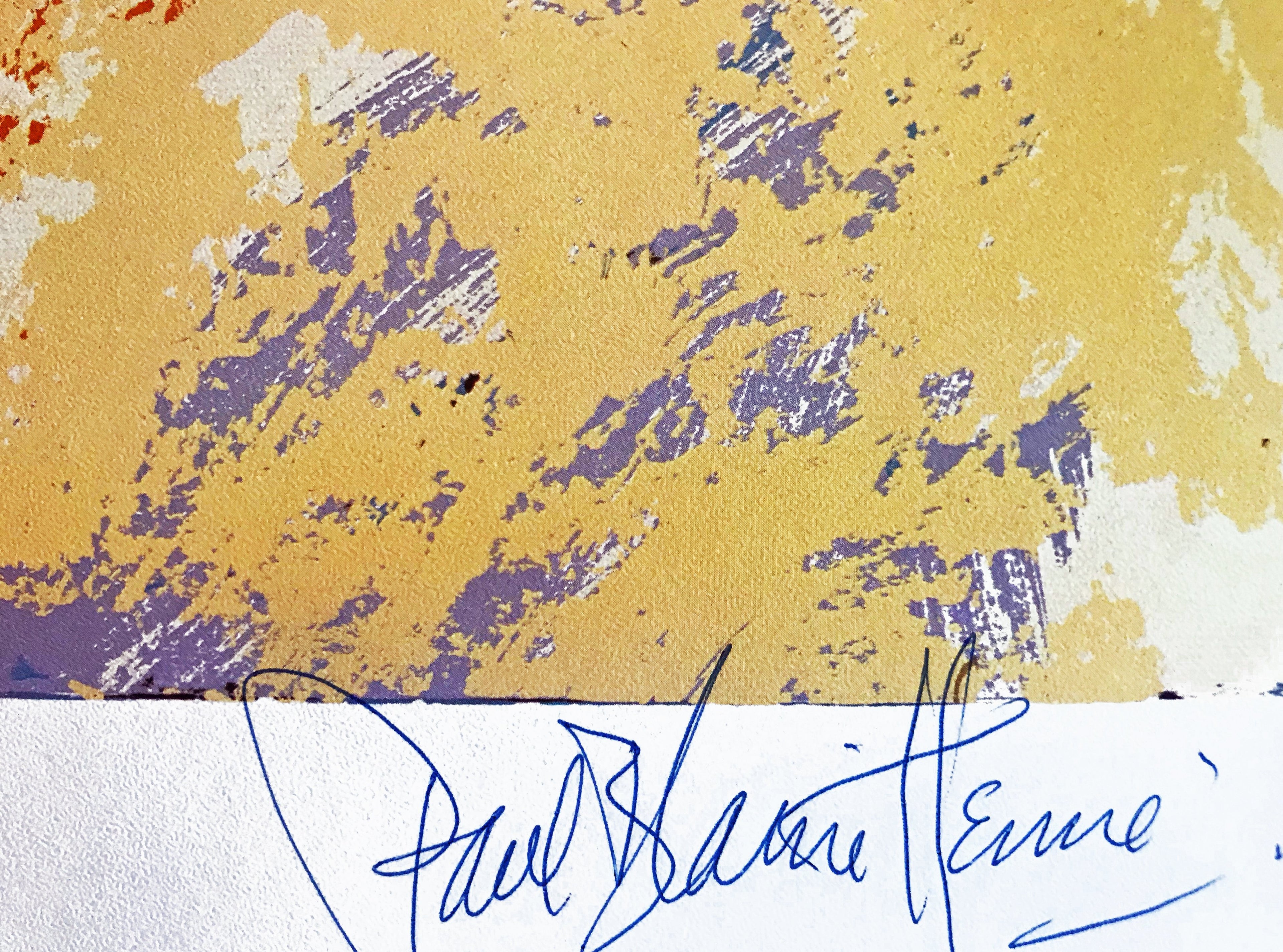 The Sunset Skier Paul Blaine Henrie Printers Proof Serigraph Print Artist Hand Signed and PP Numbered