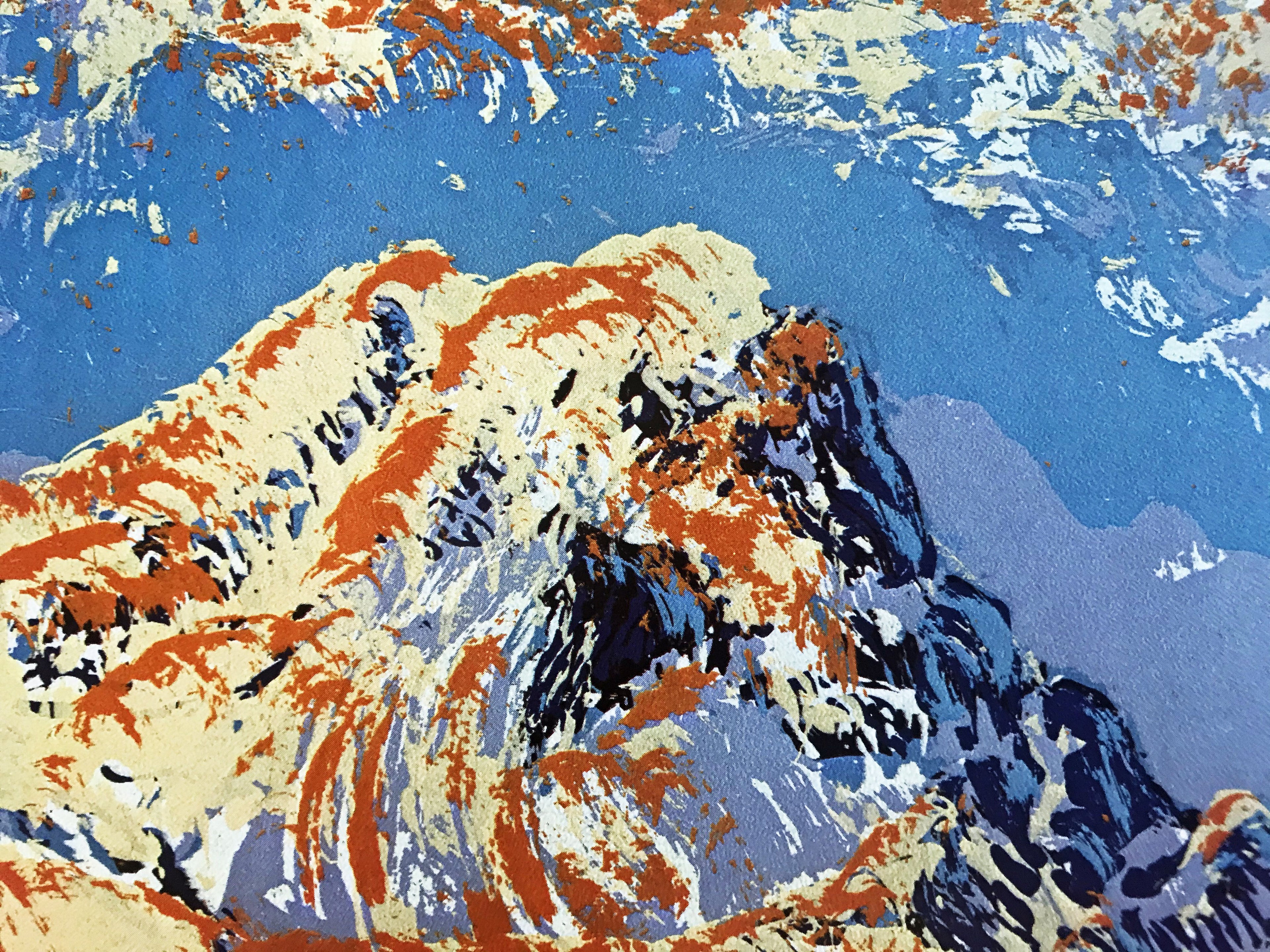 The Sunset Skier Paul Blaine Henrie Printers Proof Serigraph Print Artist Hand Signed and PP Numbered