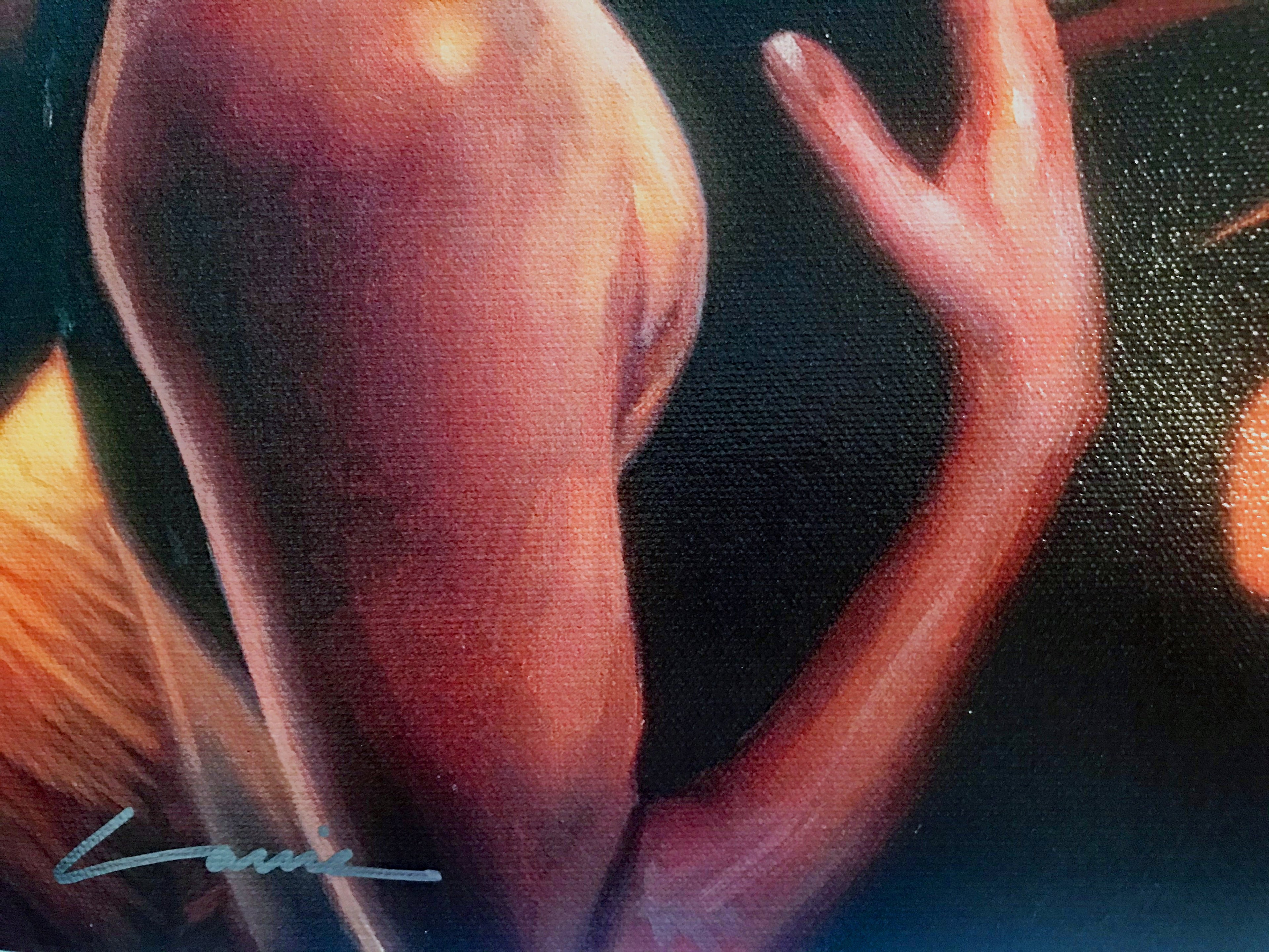 Sister Night Out Carrie Graber Canvas Giclée Print Artist Hand Signed and Numbered