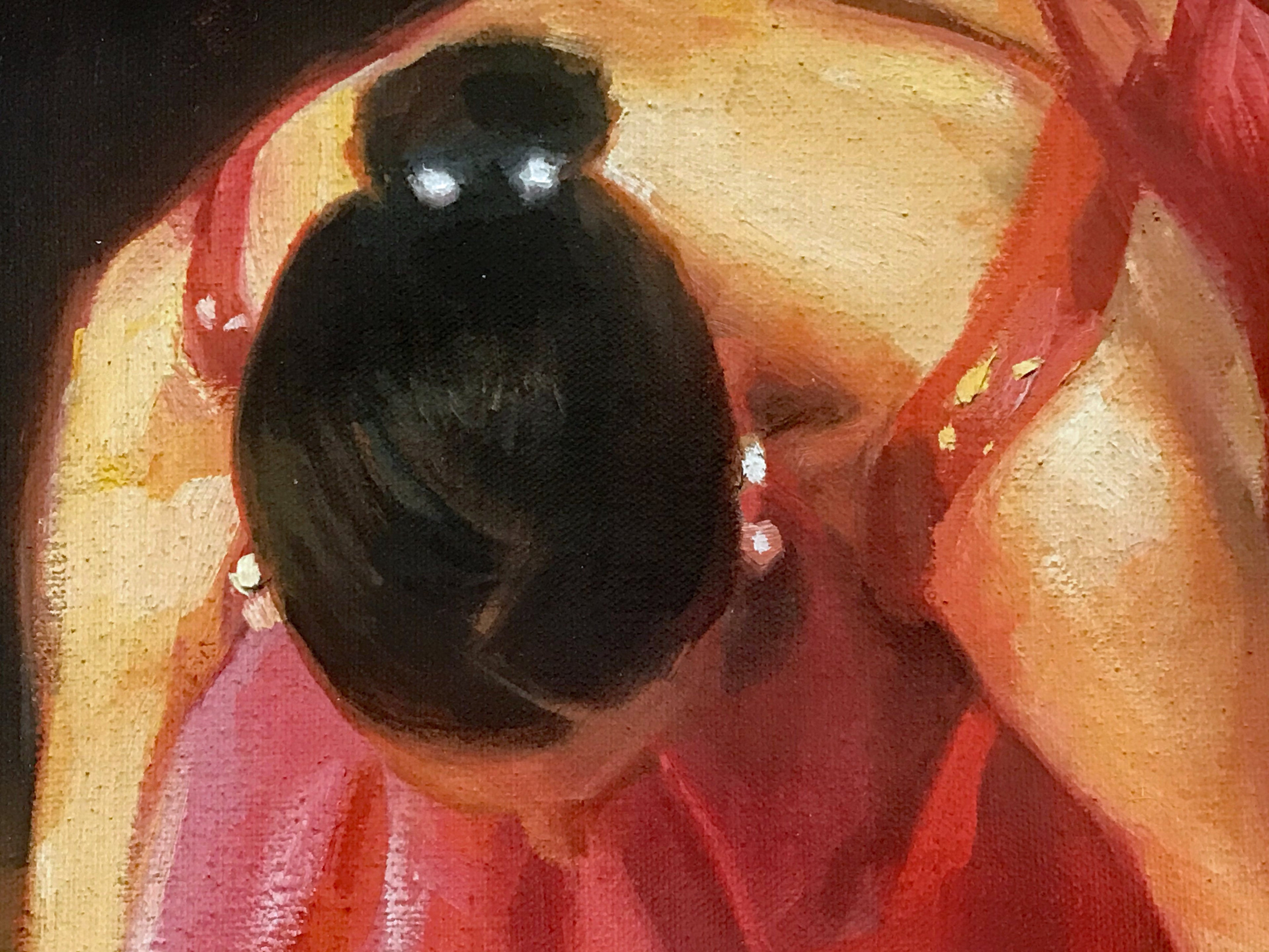 Thinking Pink Carrie Graber Canvas Giclée Print Artist Hand Signed and Numbered