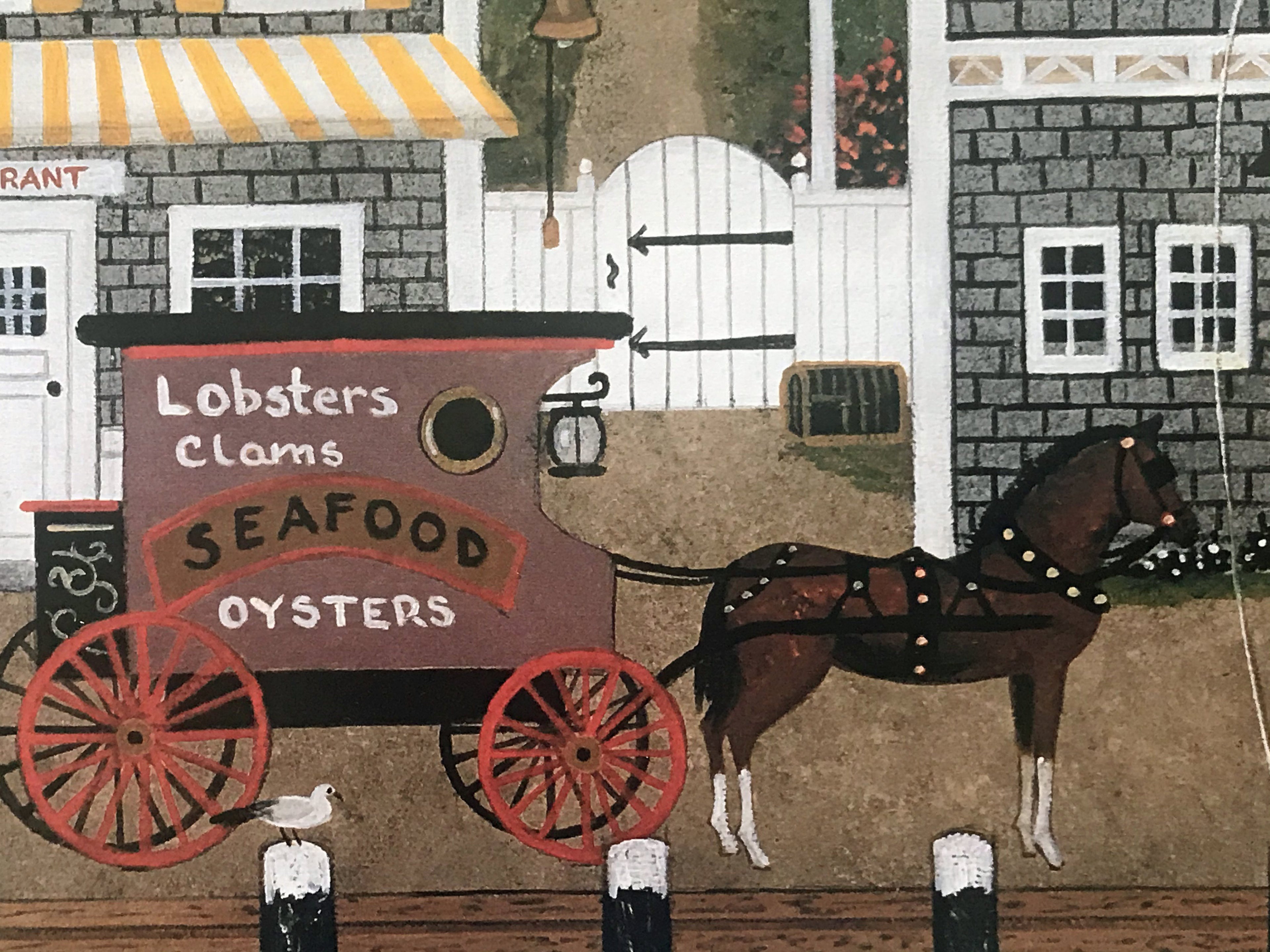 Waterfront Day Dreams Jane Wooster Scott Lithograph Print Artist Hand Signed and Numbered