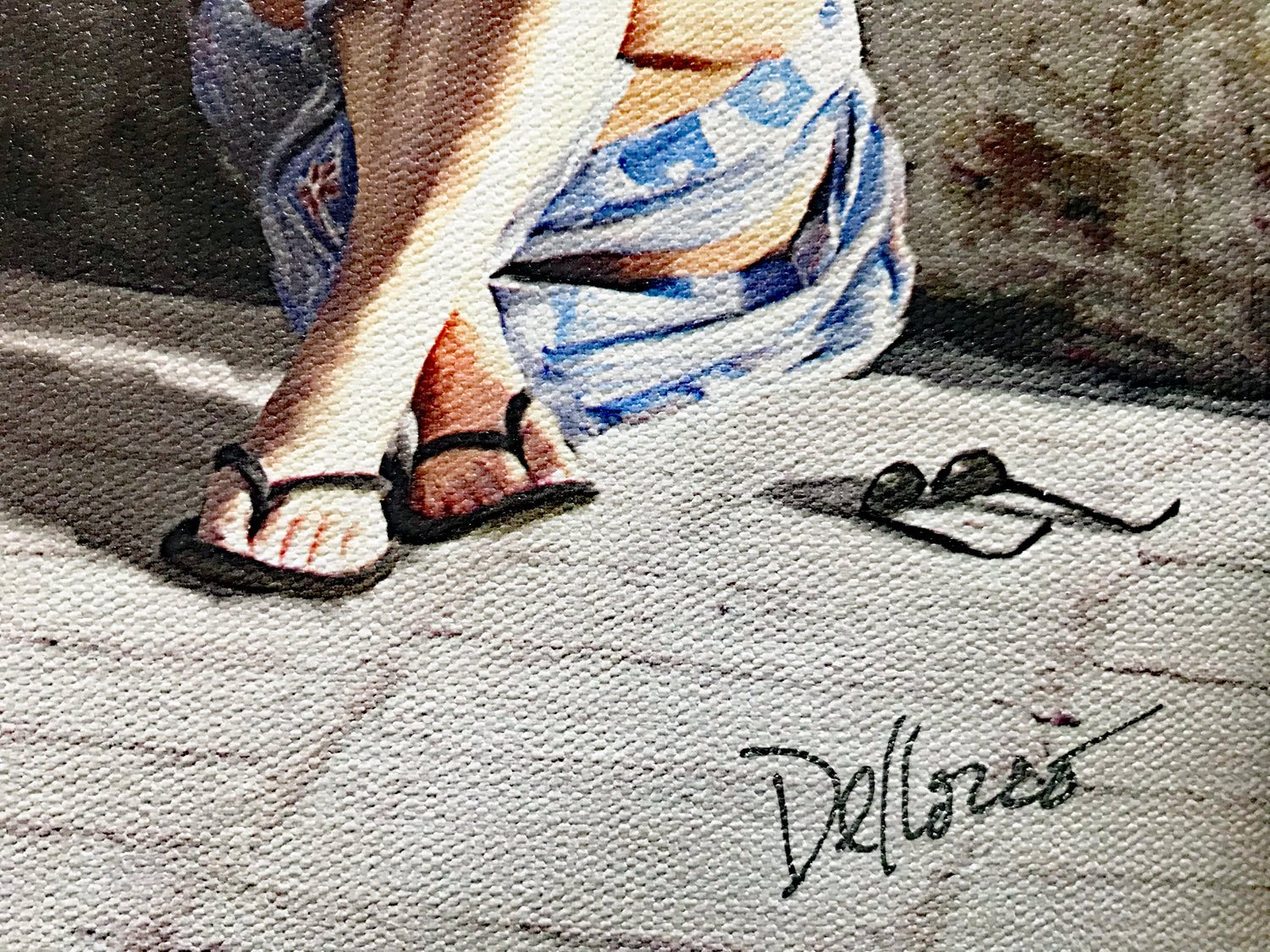 Cote D Azur Chris Dellorco Canvas Giclée Print Artist Hand Signed and Numbered