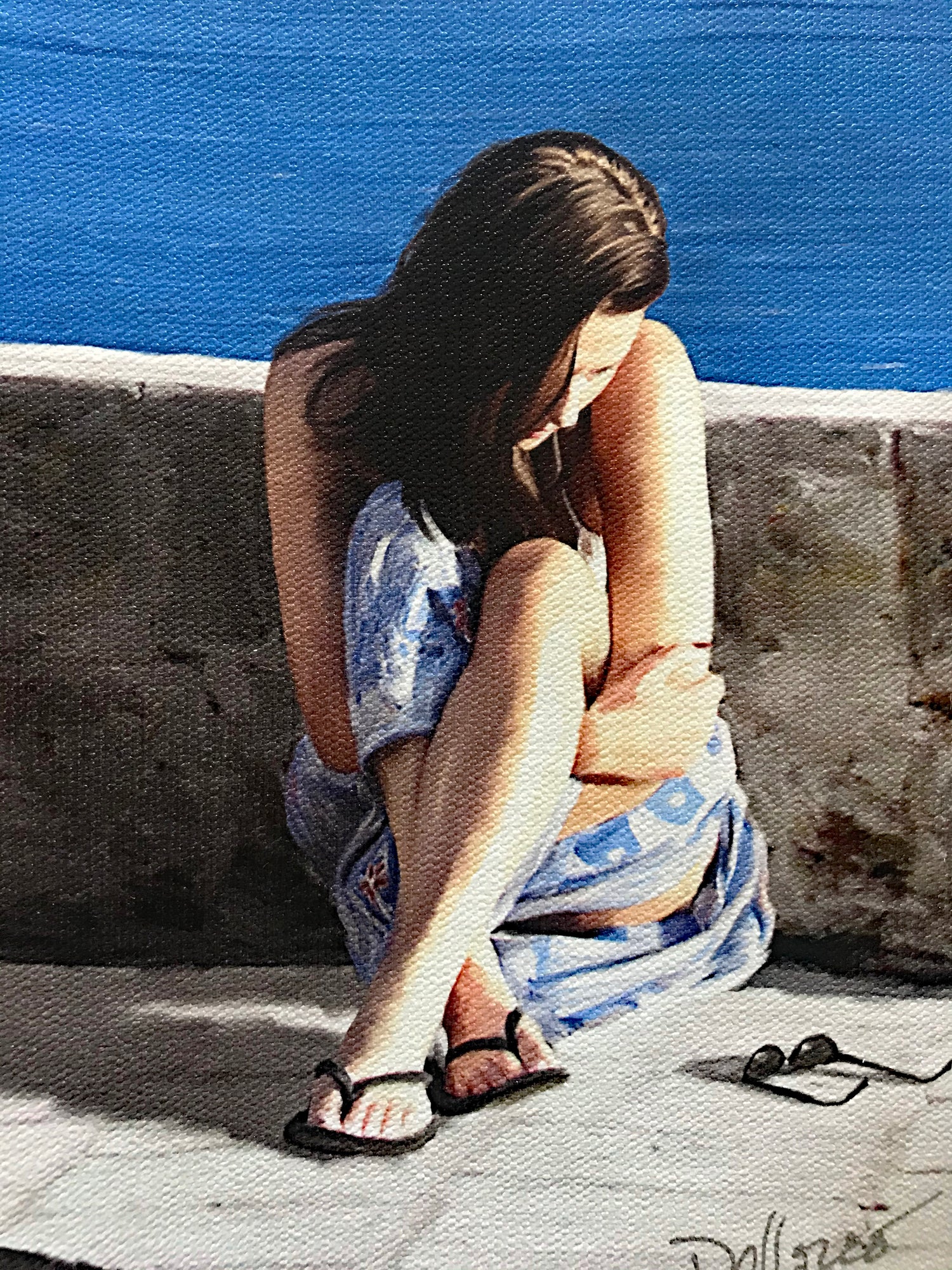 Cote D Azur Chris Dellorco Canvas Giclée Print Artist Hand Signed and Numbered