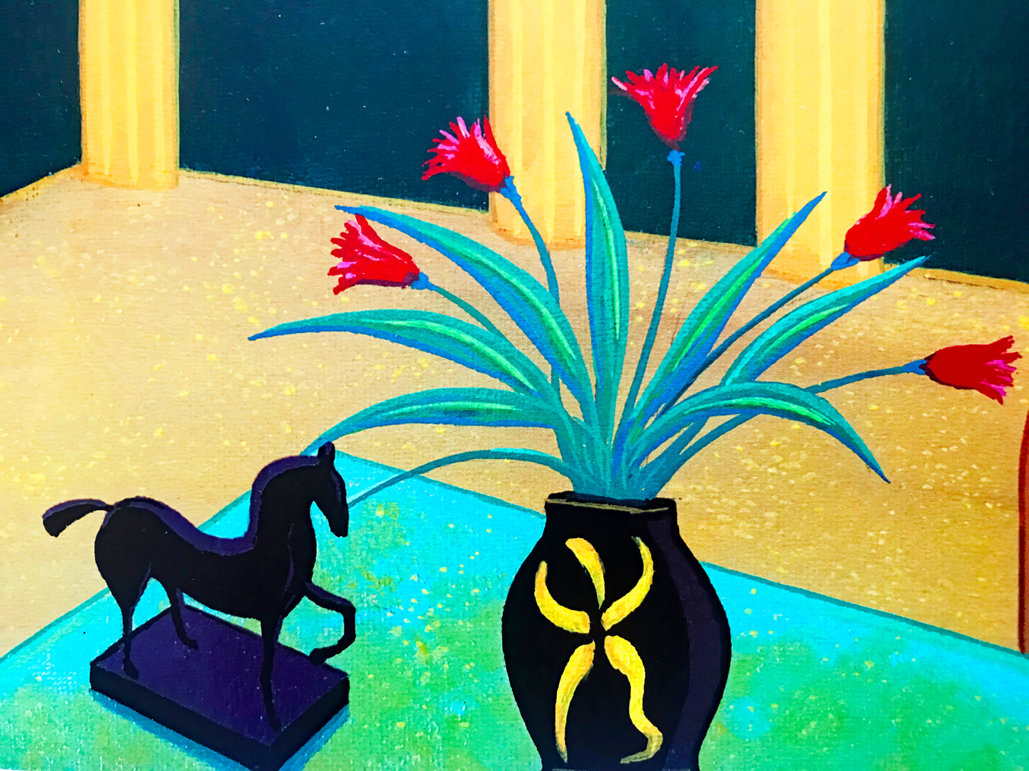 Interior with Abstract Fanch Ledan Artist Proof Seriolithograph Print Artist Signed and AP Numbered