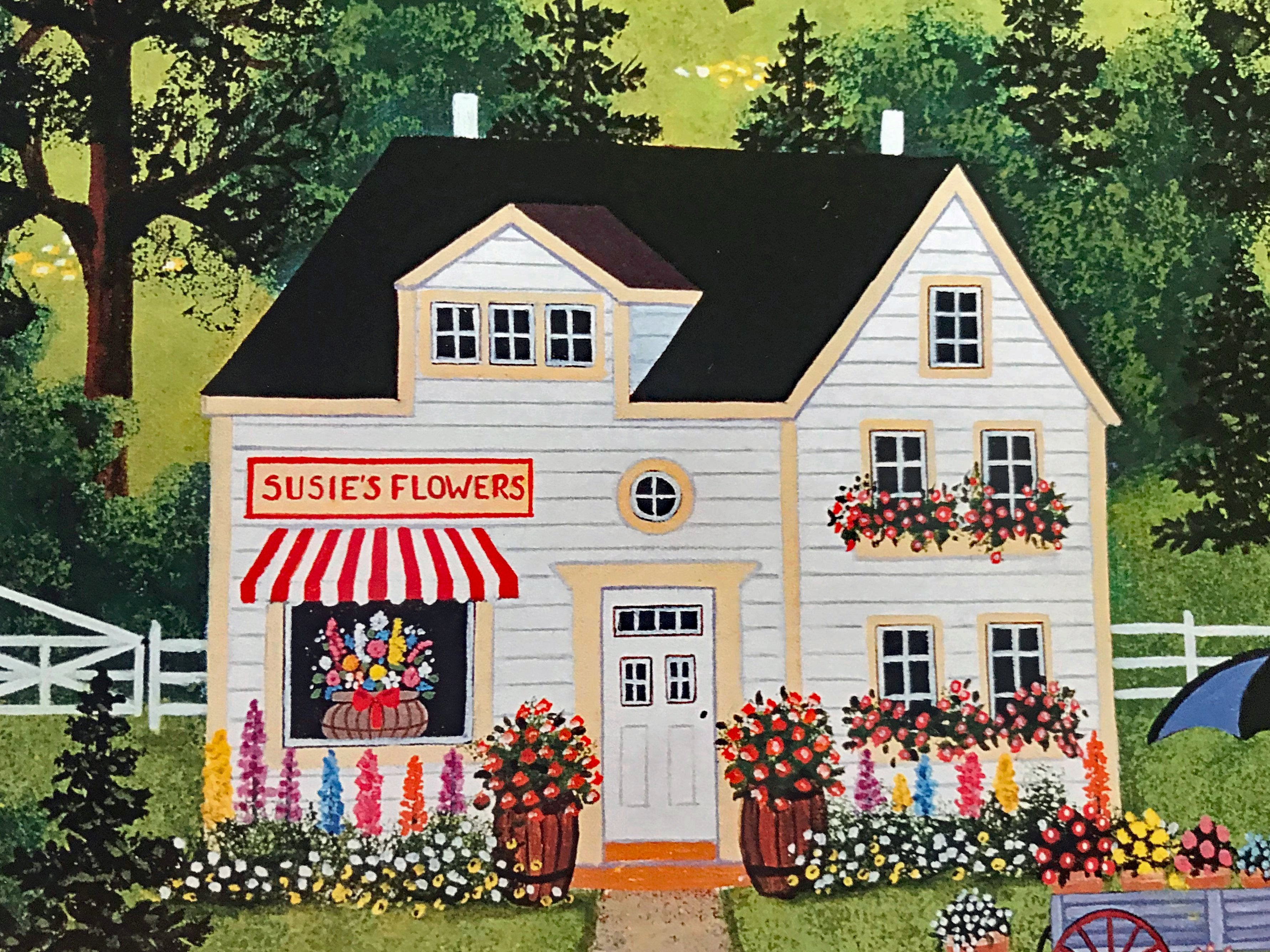 Summer Sparkle Jane Wooster Scott Lithograph Print Artist Hand Signed and Numbered