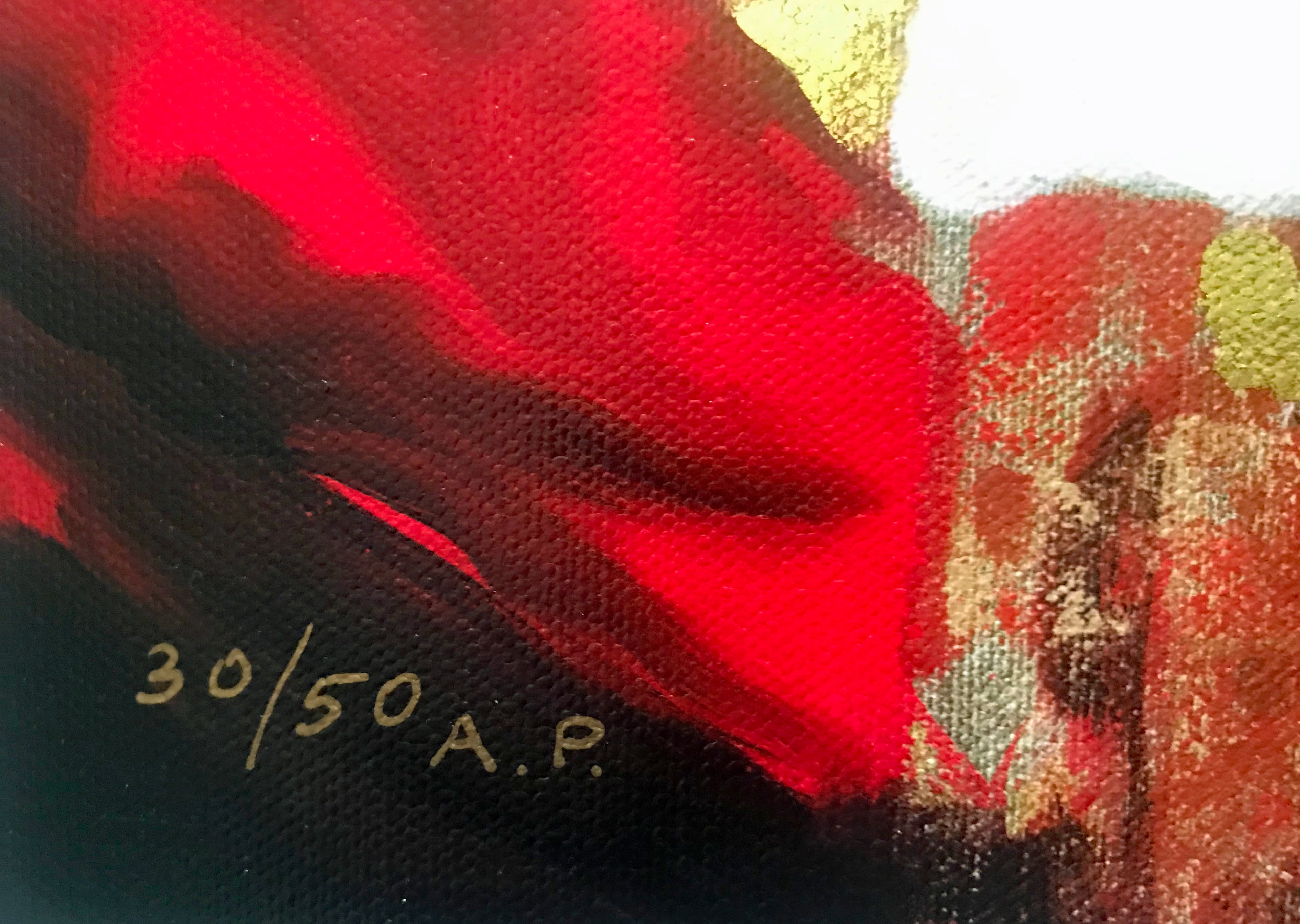 Waves of Music Arbe Ara Berberyan Hand Embellished Canvas Giclée Print Artist Hand Signed and AP Numbered