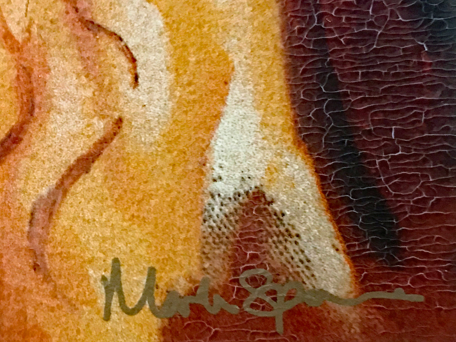 Head Study I Mark Spain Serigraph Print Artist Hand Signed and US Numbered