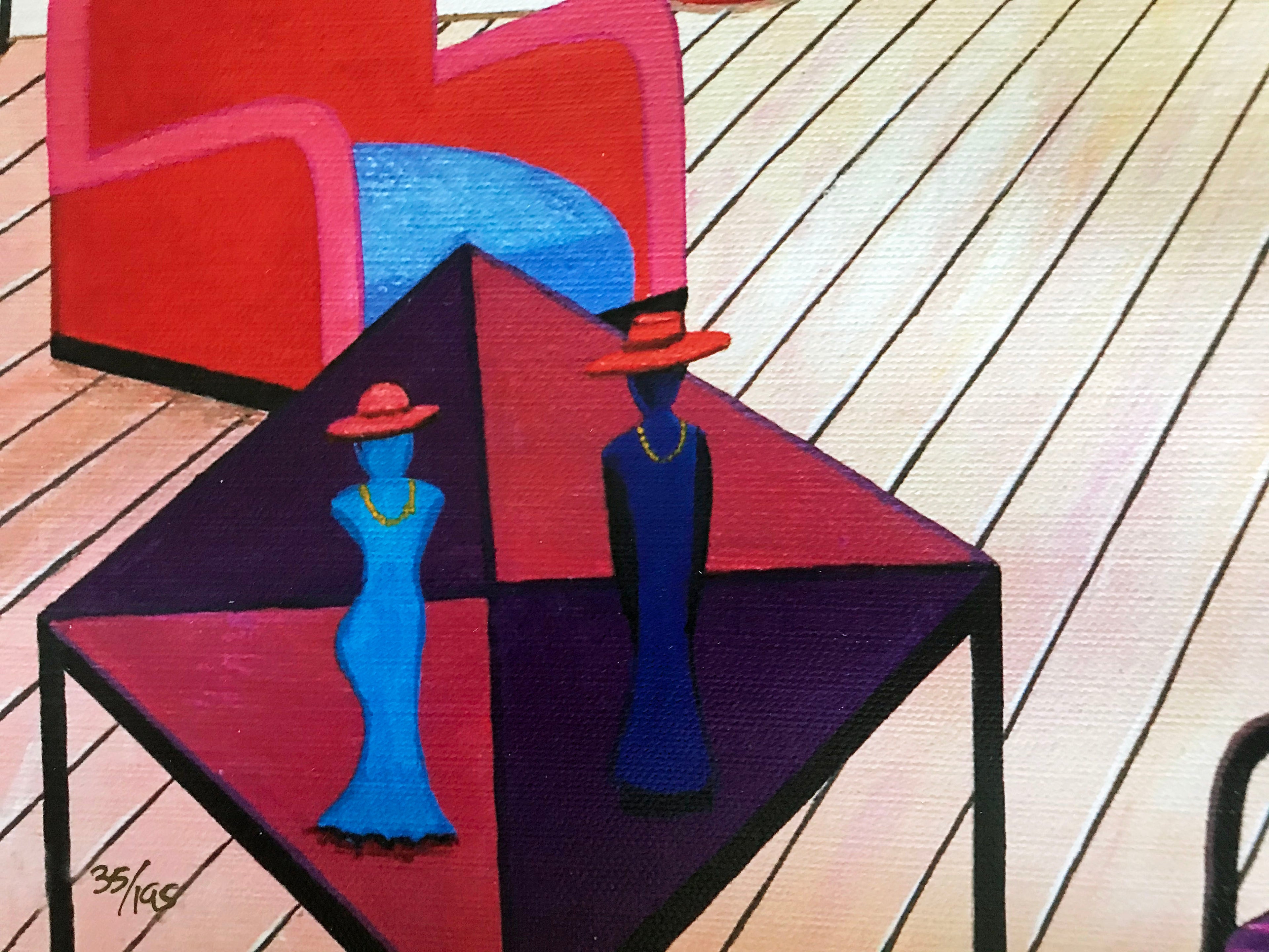 Balcony Over Manhattan Fanch Ledan Canvas Giclée Print Artist Hand Signed and Numbered