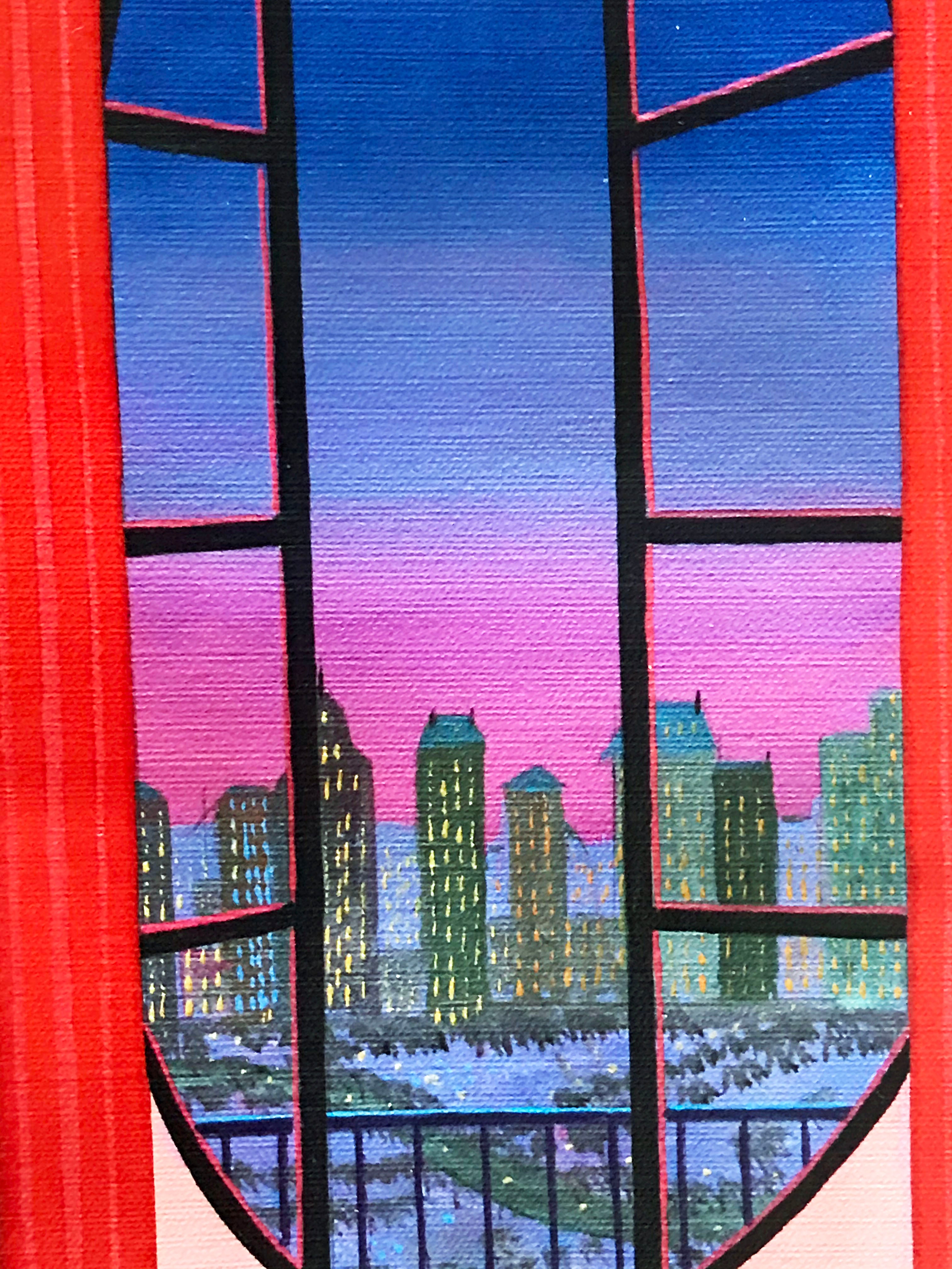 Balcony Over Manhattan Fanch Ledan Canvas Giclée Print Artist Hand Signed and Numbered
