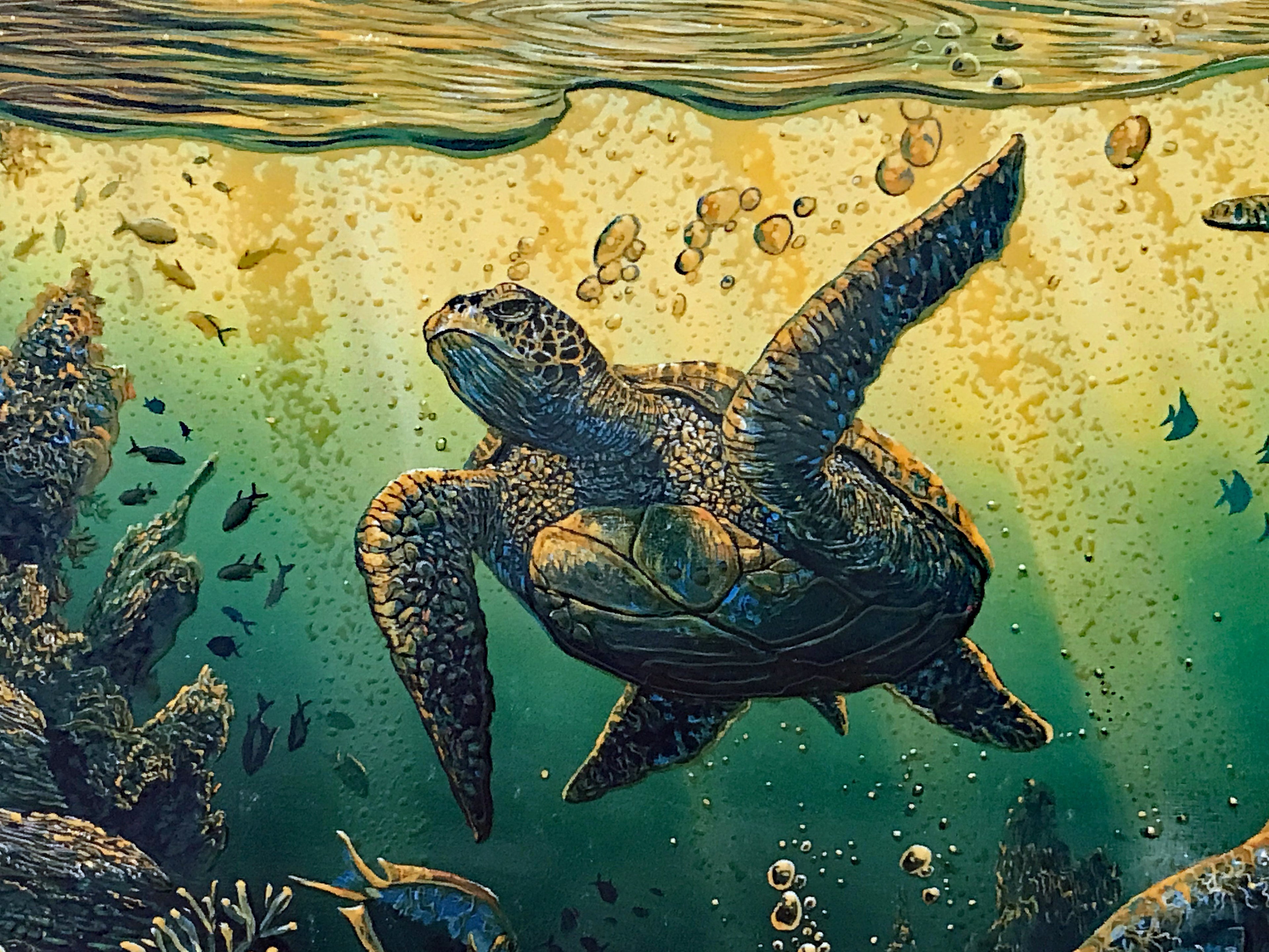 Viridian Overture Robert Lyn Nelson Mixed Media Print Artist Signed and Numbered