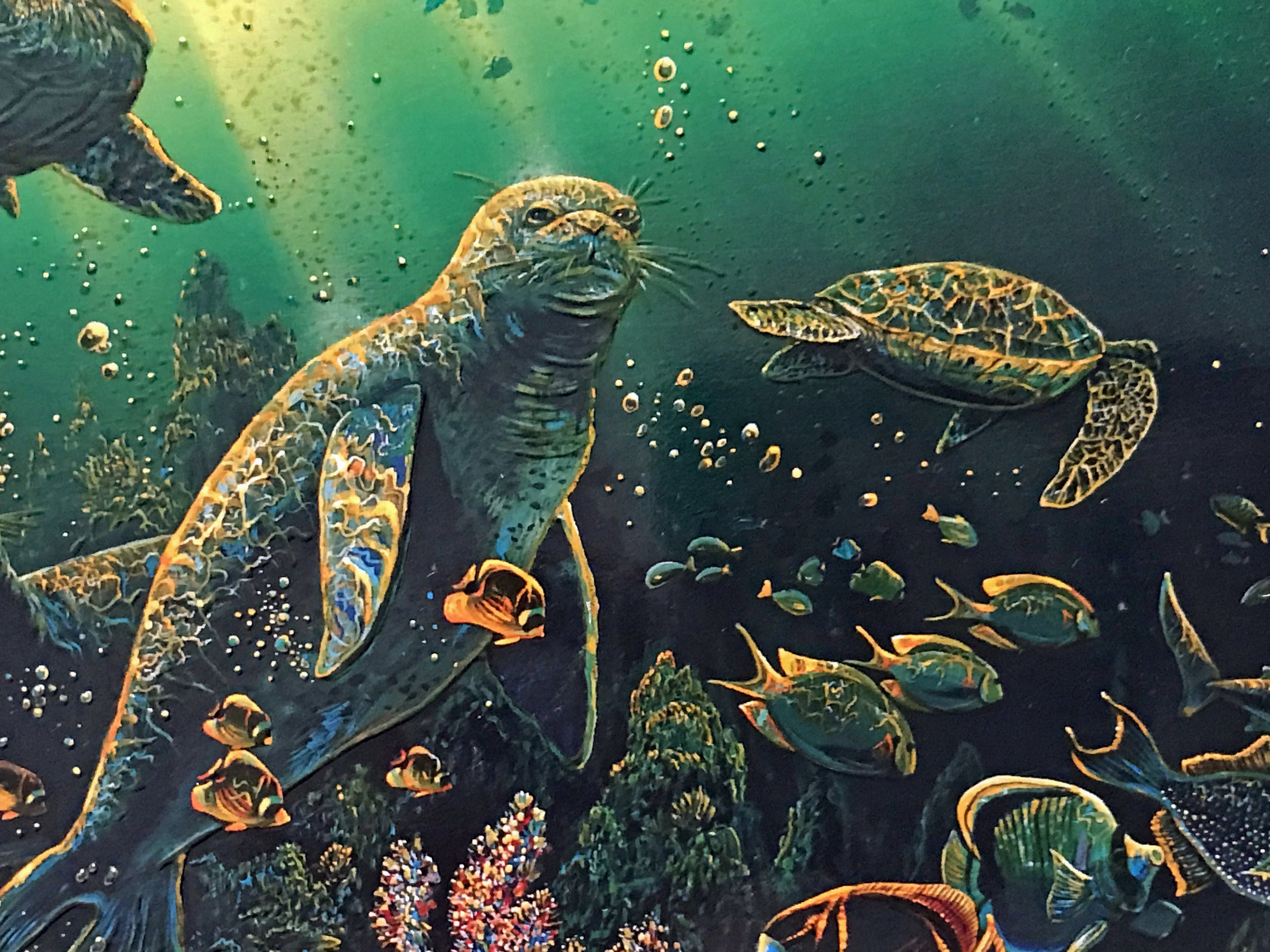 Viridian Overture Robert Lyn Nelson Mixed Media Print Artist Signed and Numbered