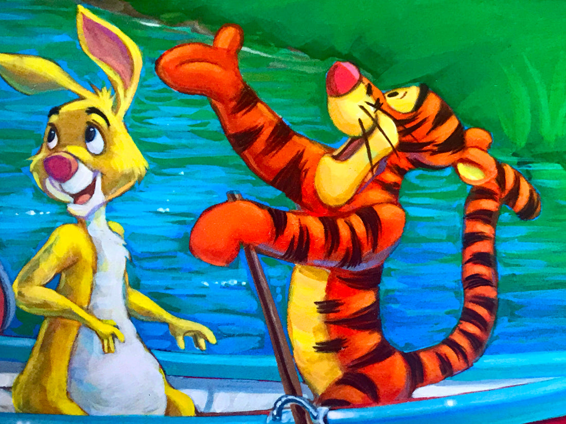 Friends in the Woods Manny Hernandez Mixed Media Print Artist Hand Signed and Numbered