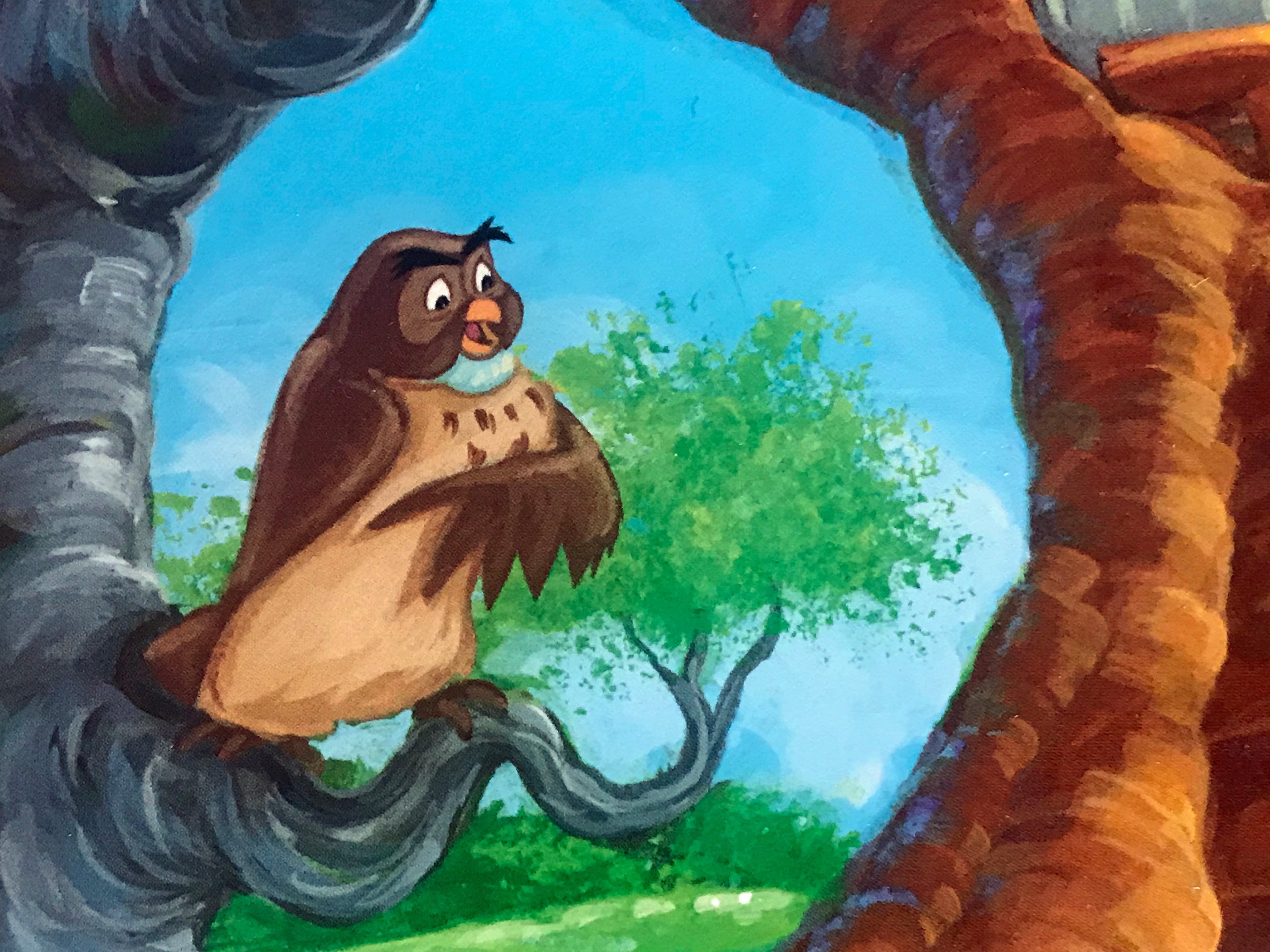 Friends in the Woods Manny Hernandez Mixed Media Print Artist Hand Signed and Numbered