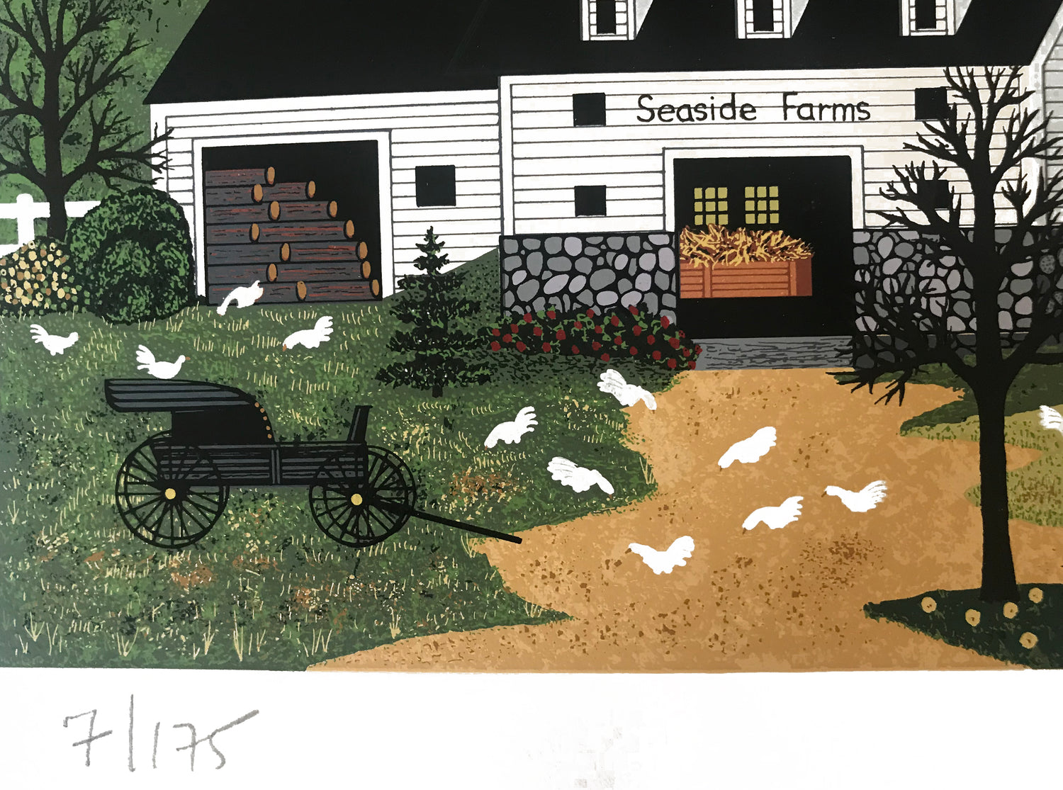 Sunday in New England Jane Wooster Scott Serigraph Print Artist Hand Signed and Numbered