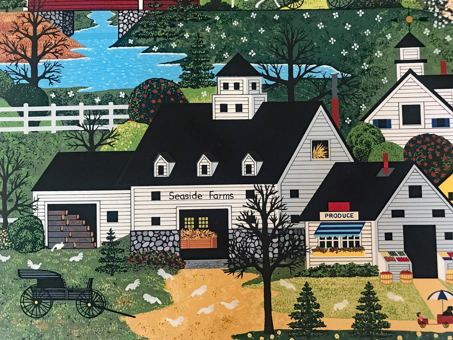 Sunday in New England Jane Wooster Scott Artist Proof Serigraph Print Artist Hand Signed and AP Numbered
