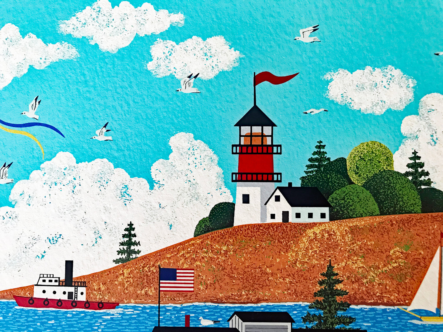 Sunday in New England Jane Wooster Scott Artist Proof Serigraph Print Artist Hand Signed and AP Numbered