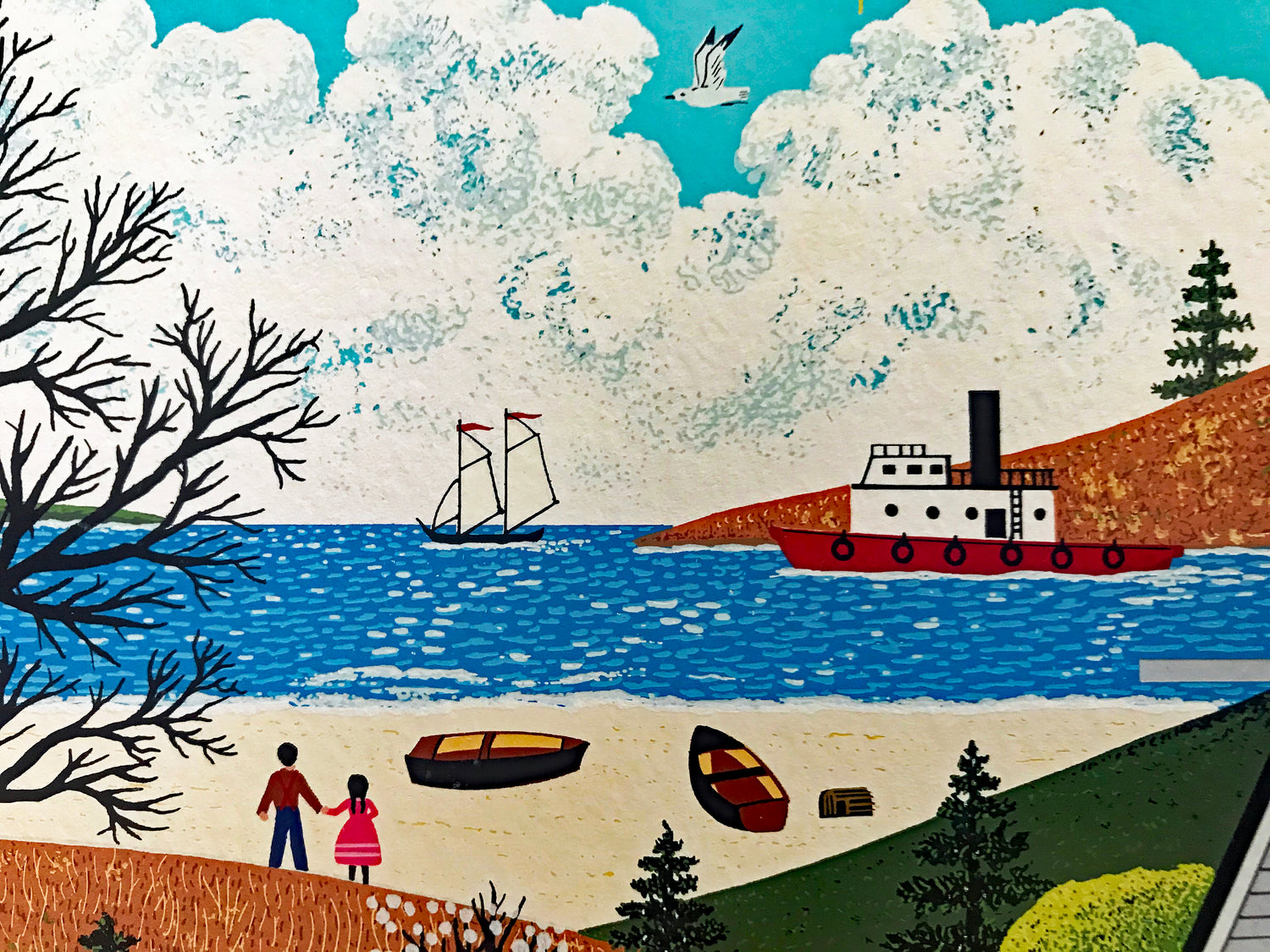 Sunday in New England Jane Wooster Scott Artist Proof Serigraph Print Artist Hand Signed and AP Numbered