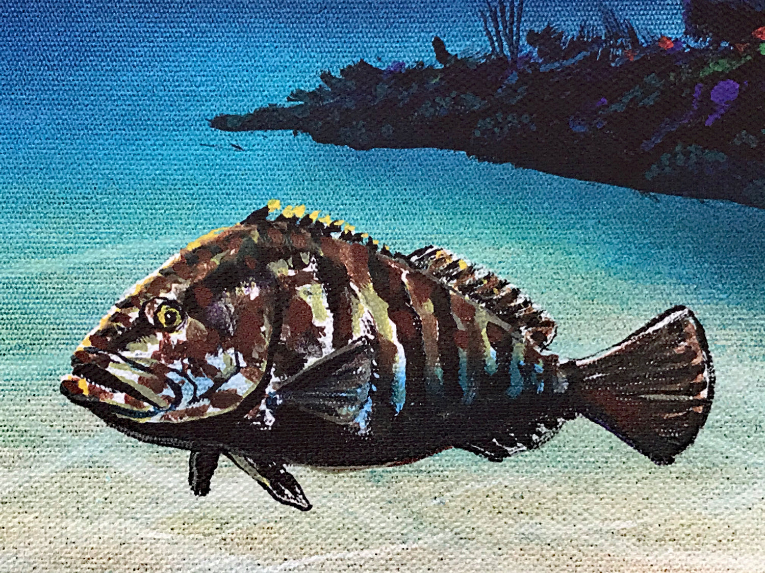 Warm Tropical Waters Wyland Canvas Giclée Print Artist Hand Signed and Numbered