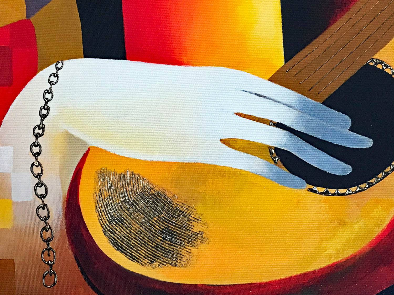 Guitar Melody Arbe Ara Berberyan Canvas Giclée Print Artist Hand Signed and Numbered