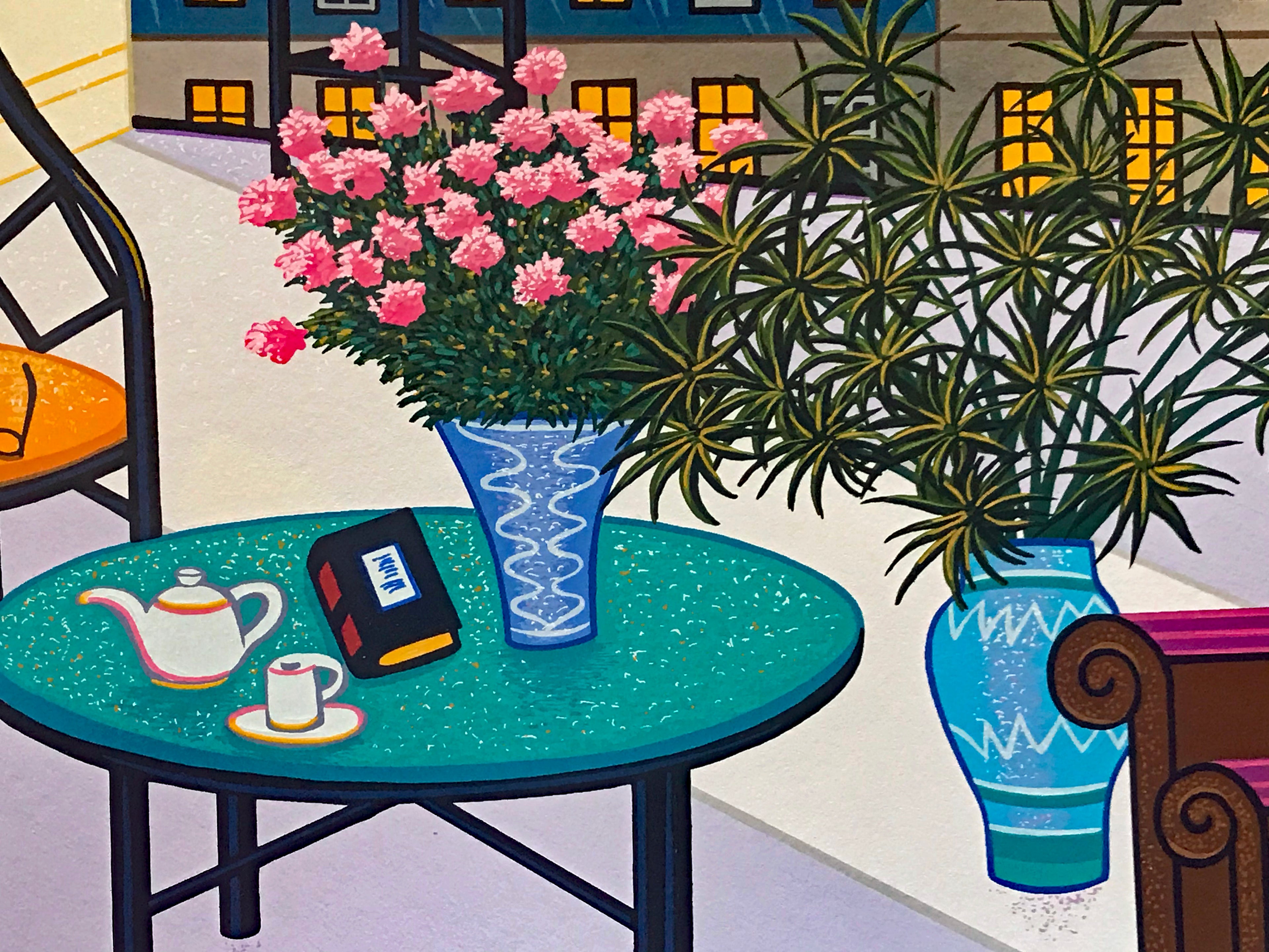 Interior with Buddha Fanch Ledan Artist Proof Serigraph Print Artist Hand Signed and AP Numbered