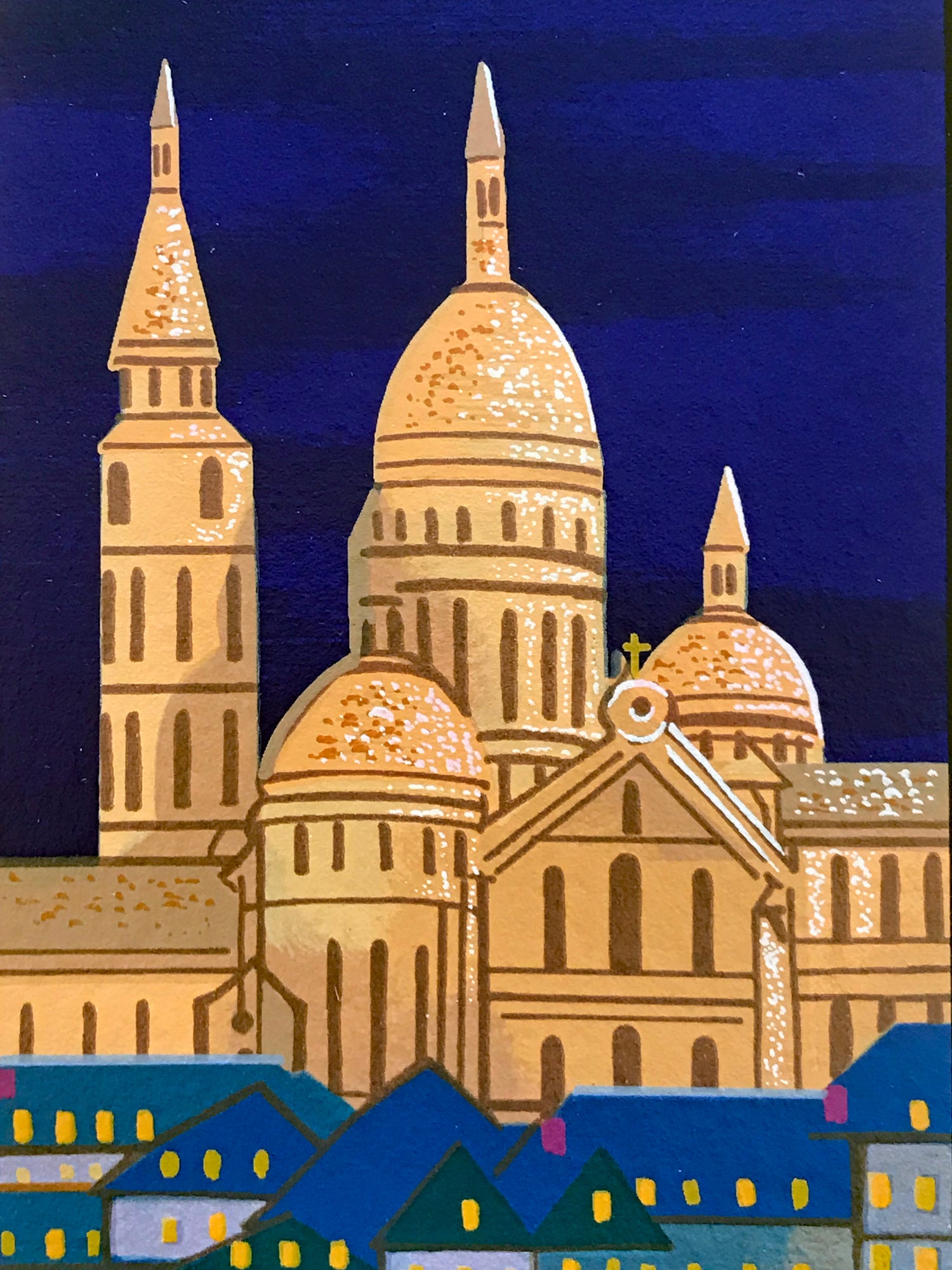 Interior with Buddha Fanch Ledan Artist Proof Serigraph Print Artist Hand Signed and AP Numbered