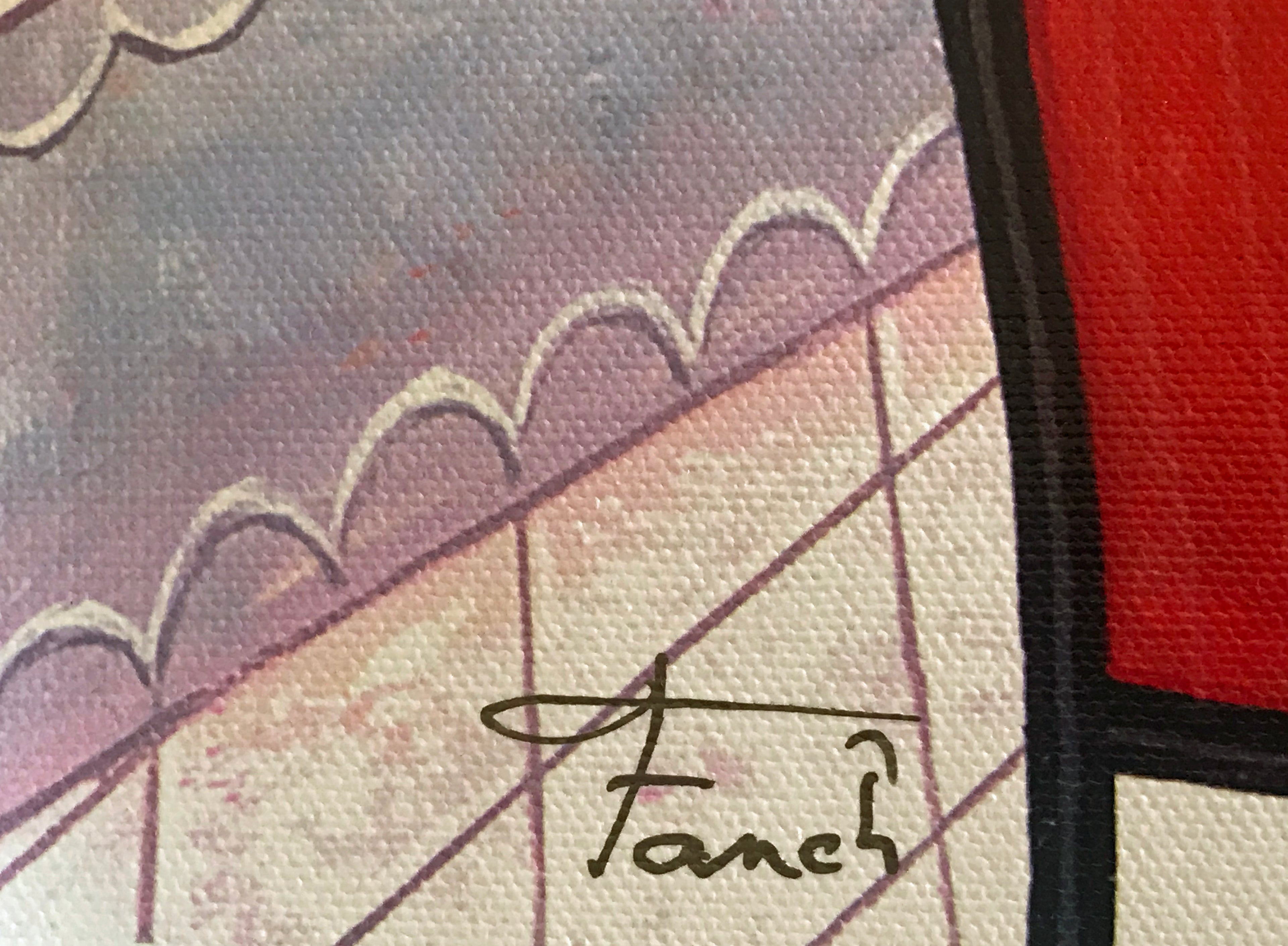 Terrace in the VII Fanch Ledan Canvas Giclée Print Artist Hand Signed and Numbered