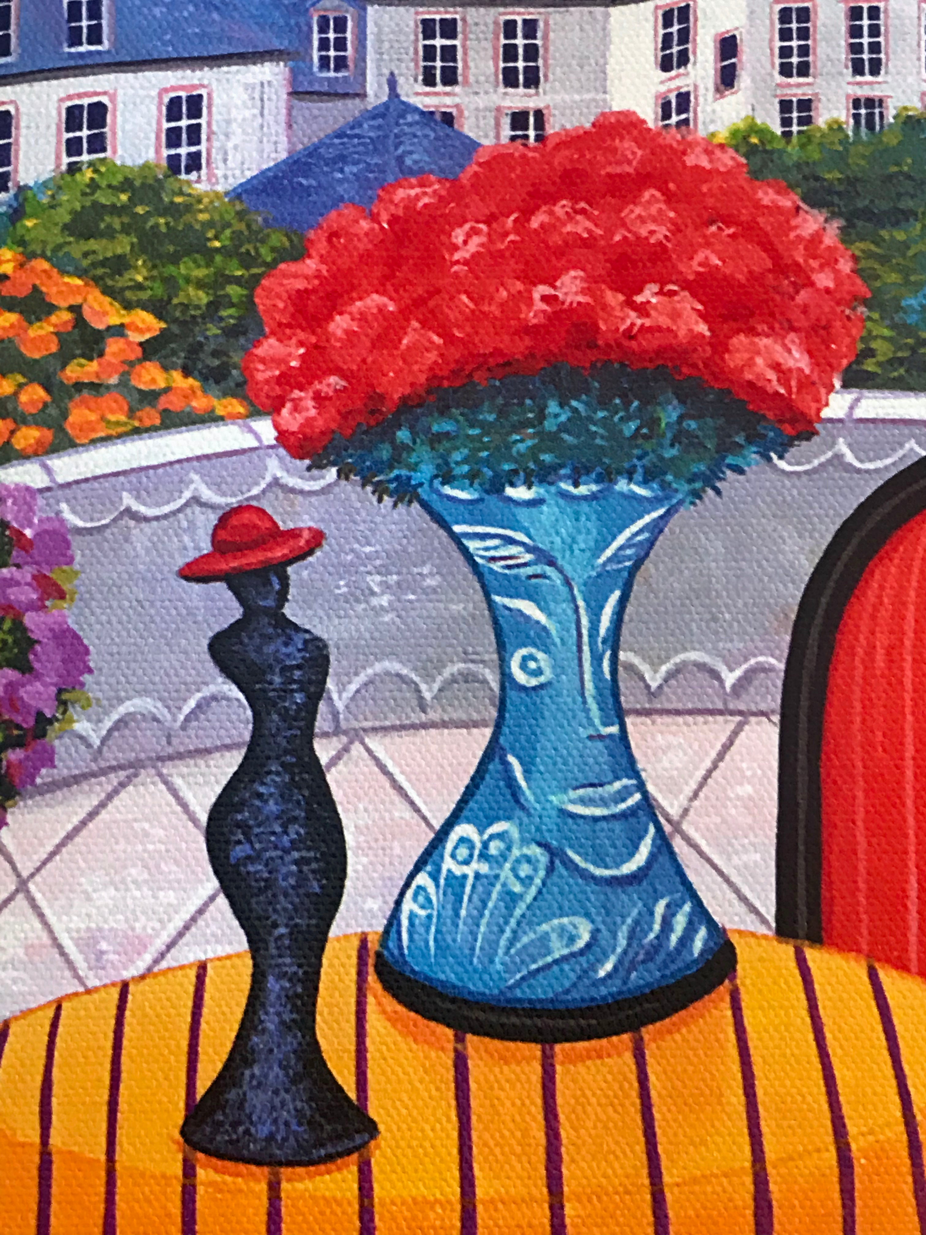 Terrace in the VII Fanch Ledan Canvas Giclée Print Artist Hand Signed and Numbered
