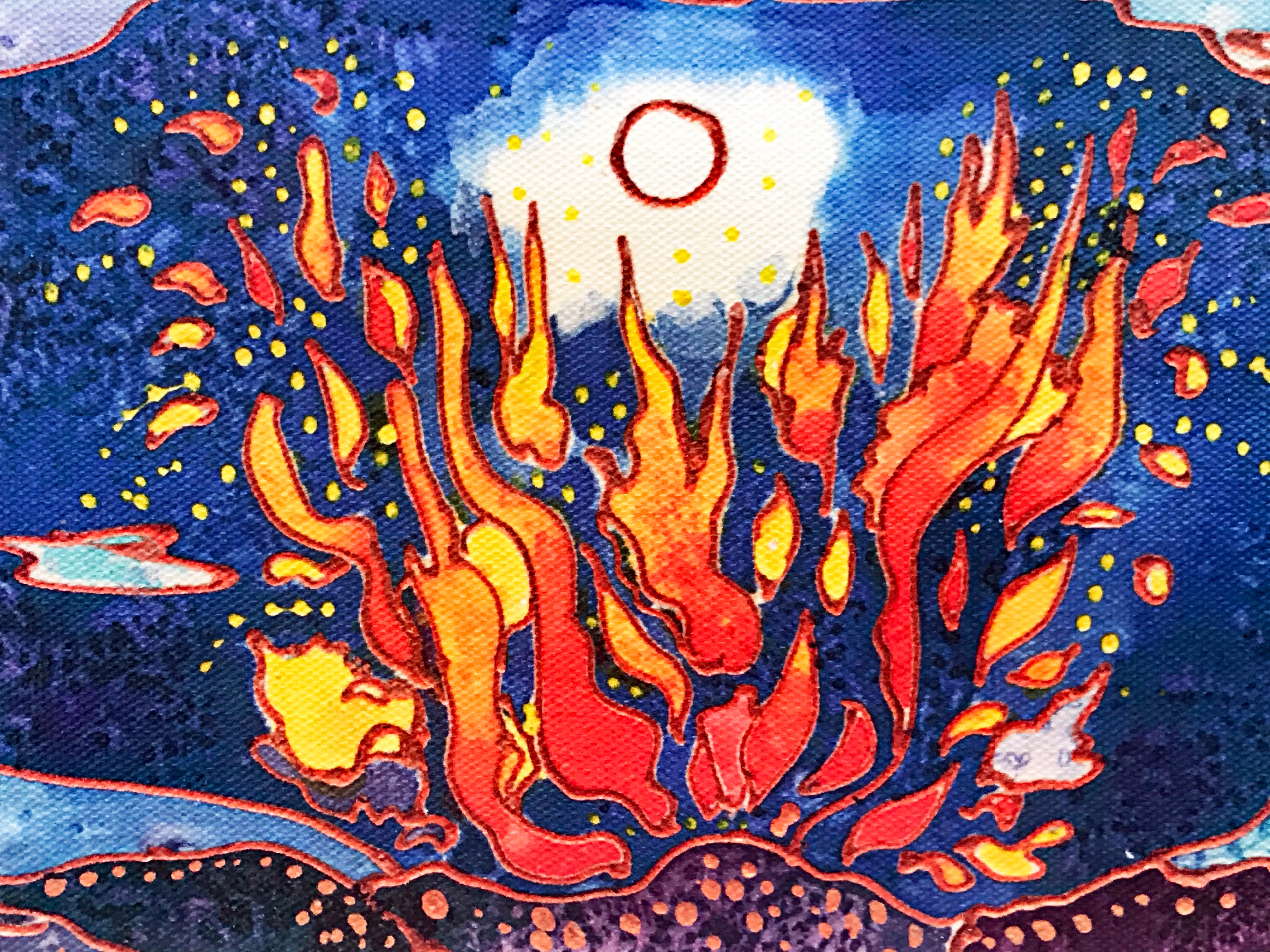 Stork in Swamp Linnea Pergola Canvas Giclée Print Artist Hand Signed and Numbered