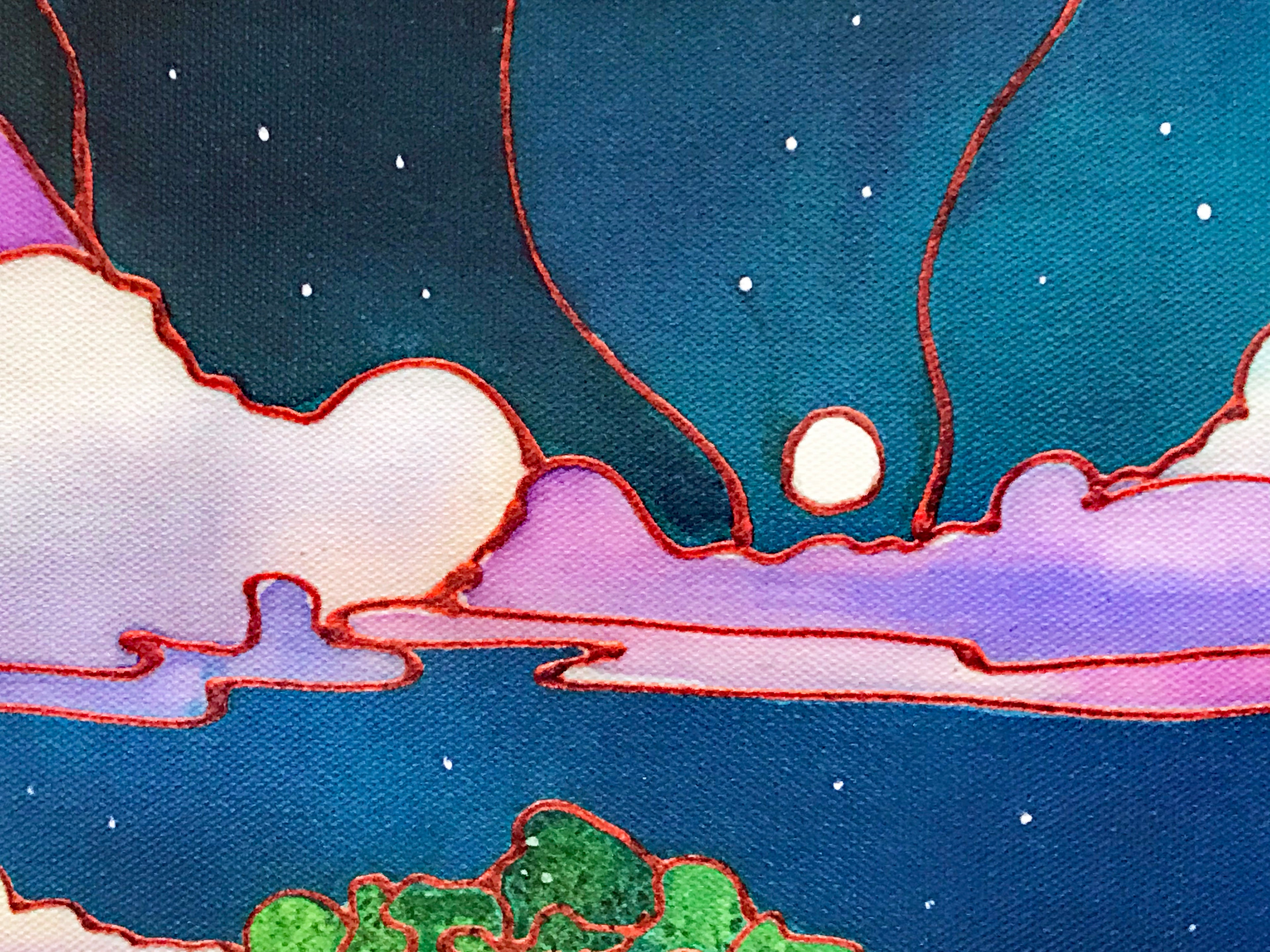 Stork in Swamp Linnea Pergola Canvas Giclée Print Artist Hand Signed and Numbered