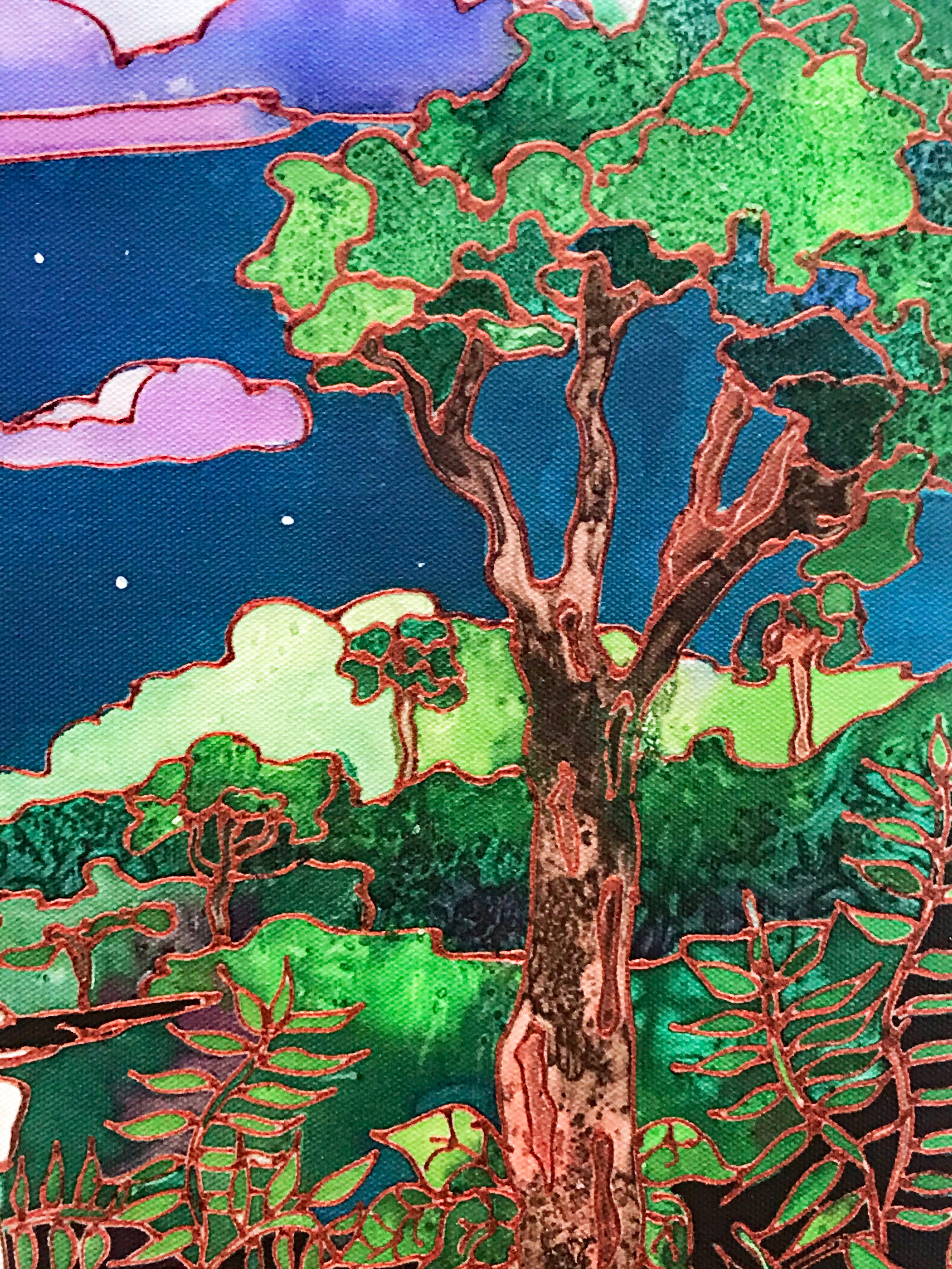 Stork in Swamp Linnea Pergola Canvas Giclée Print Artist Hand Signed and Numbered