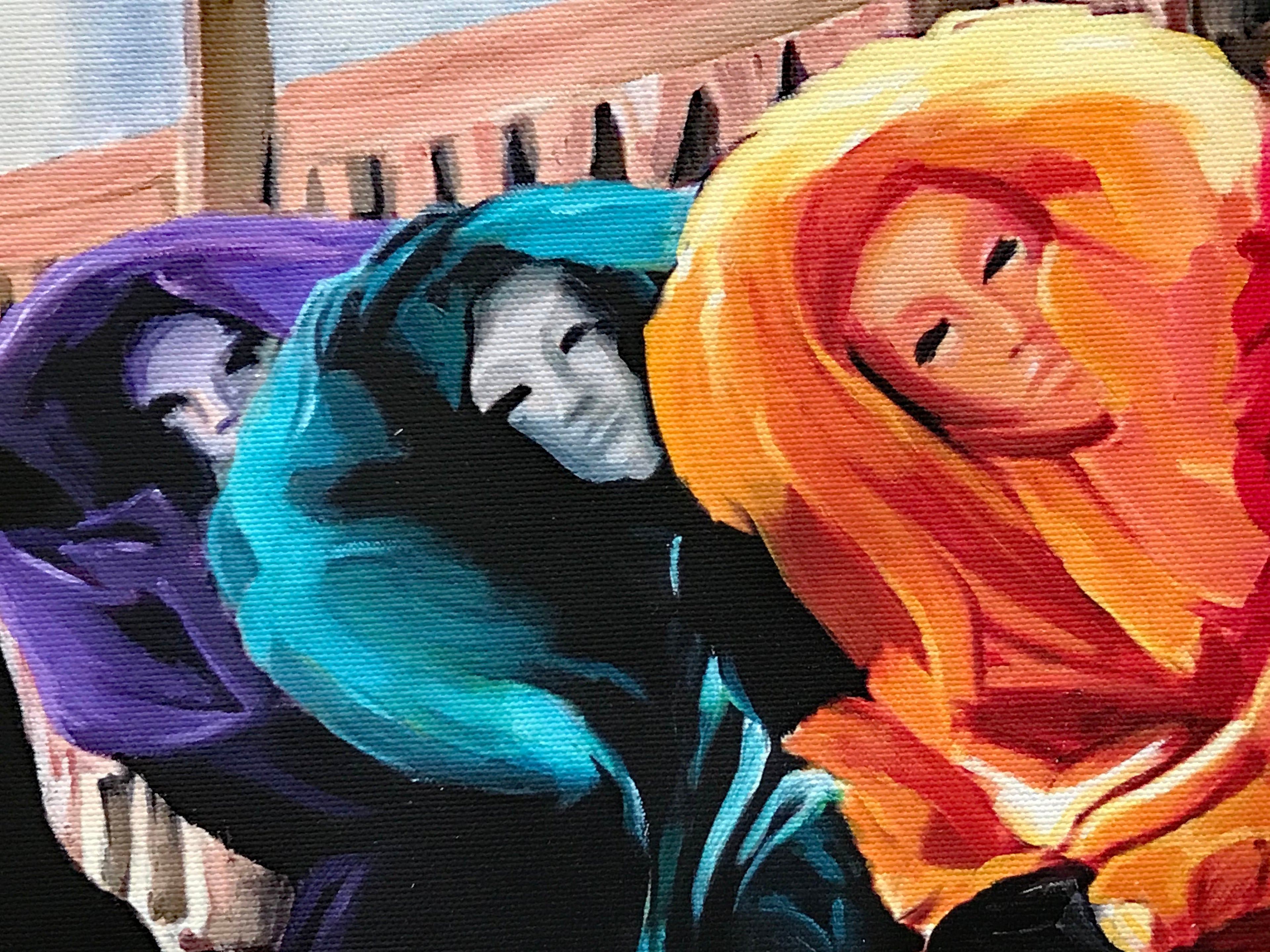 Masks Chris Dellorco Canvas Giclée Print Artist Hand Signed and Numbered