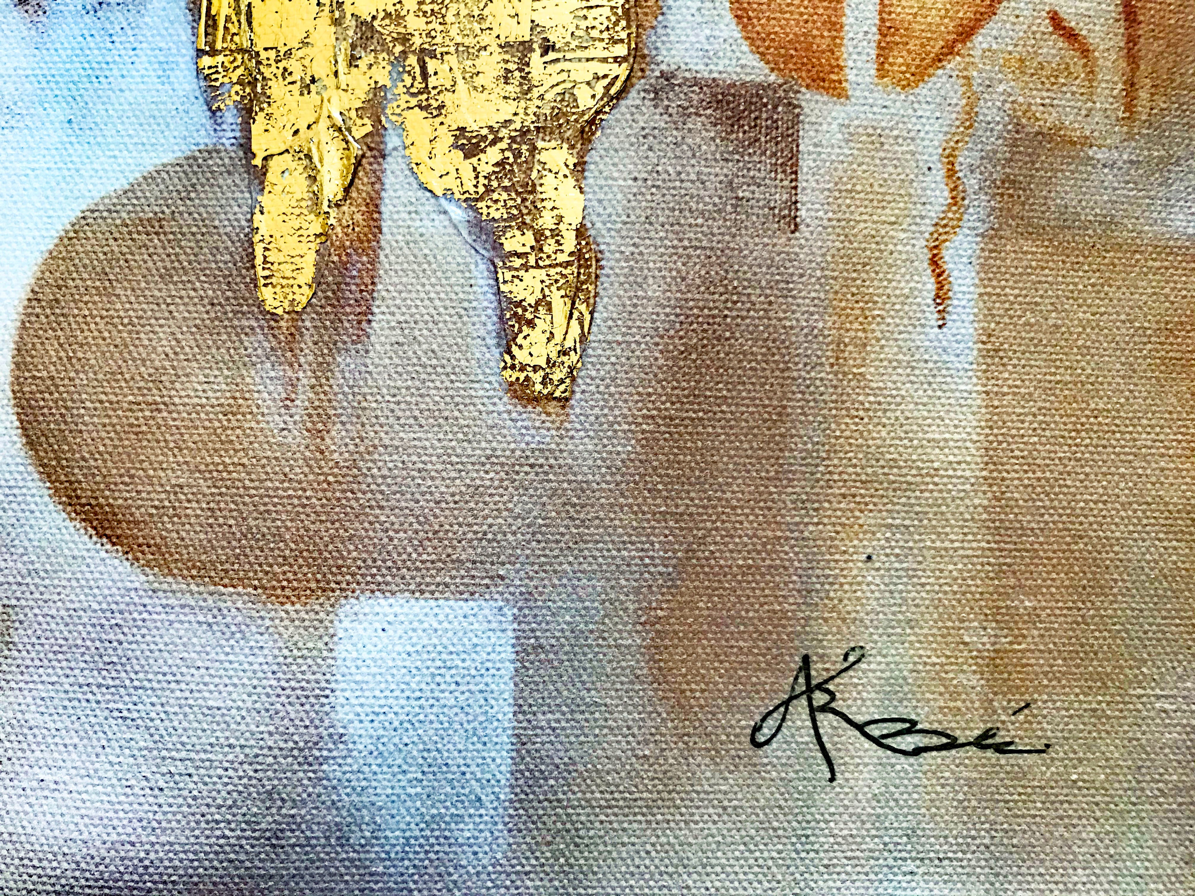 Transcendent Arbe Ara Berberyan Hand Embellished Canvas Giclée Print Artist Hand Signed and Numbered