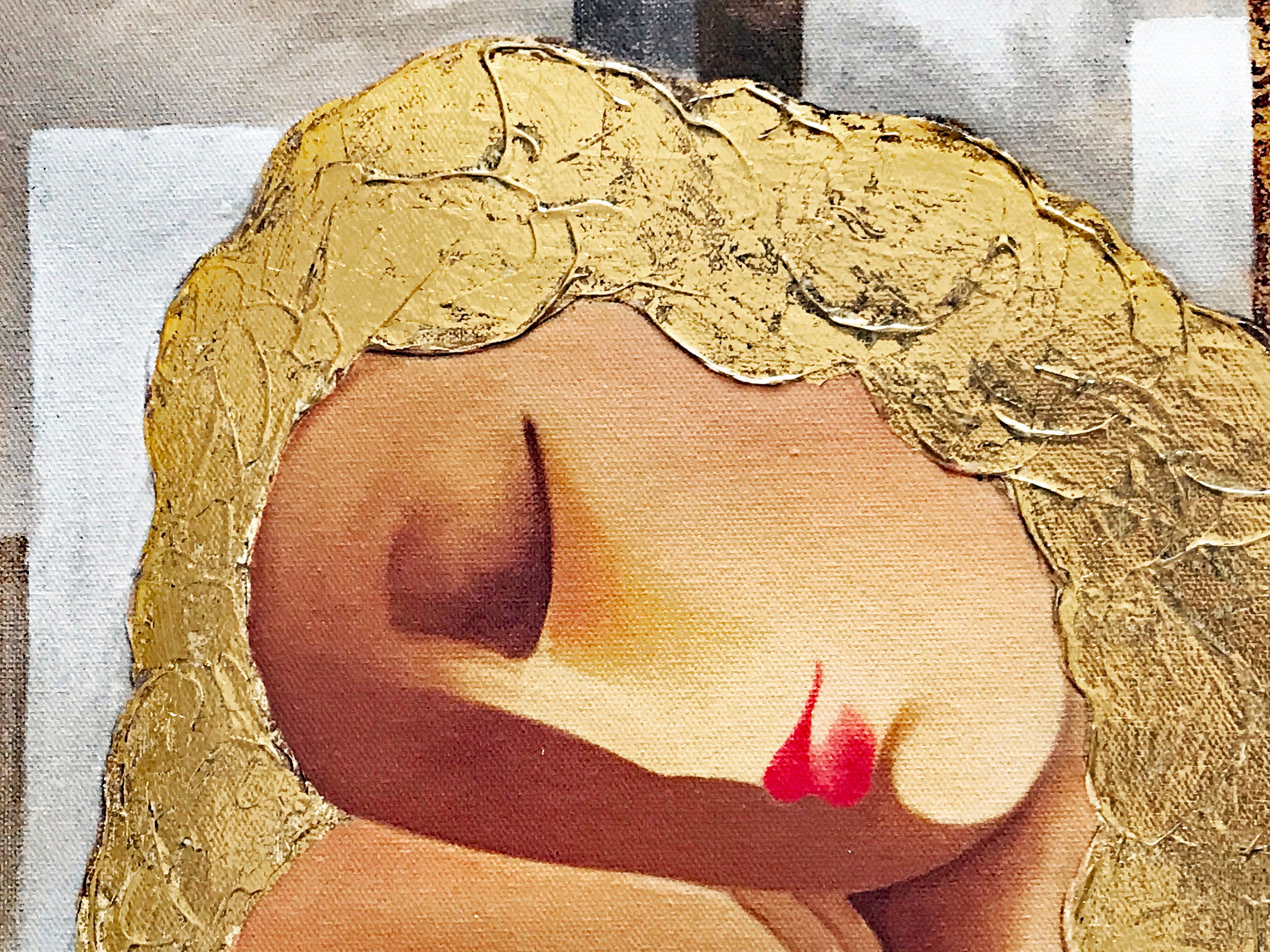 Transcendent Arbe Ara Berberyan Hand Embellished Canvas Giclée Print Artist Hand Signed and Numbered