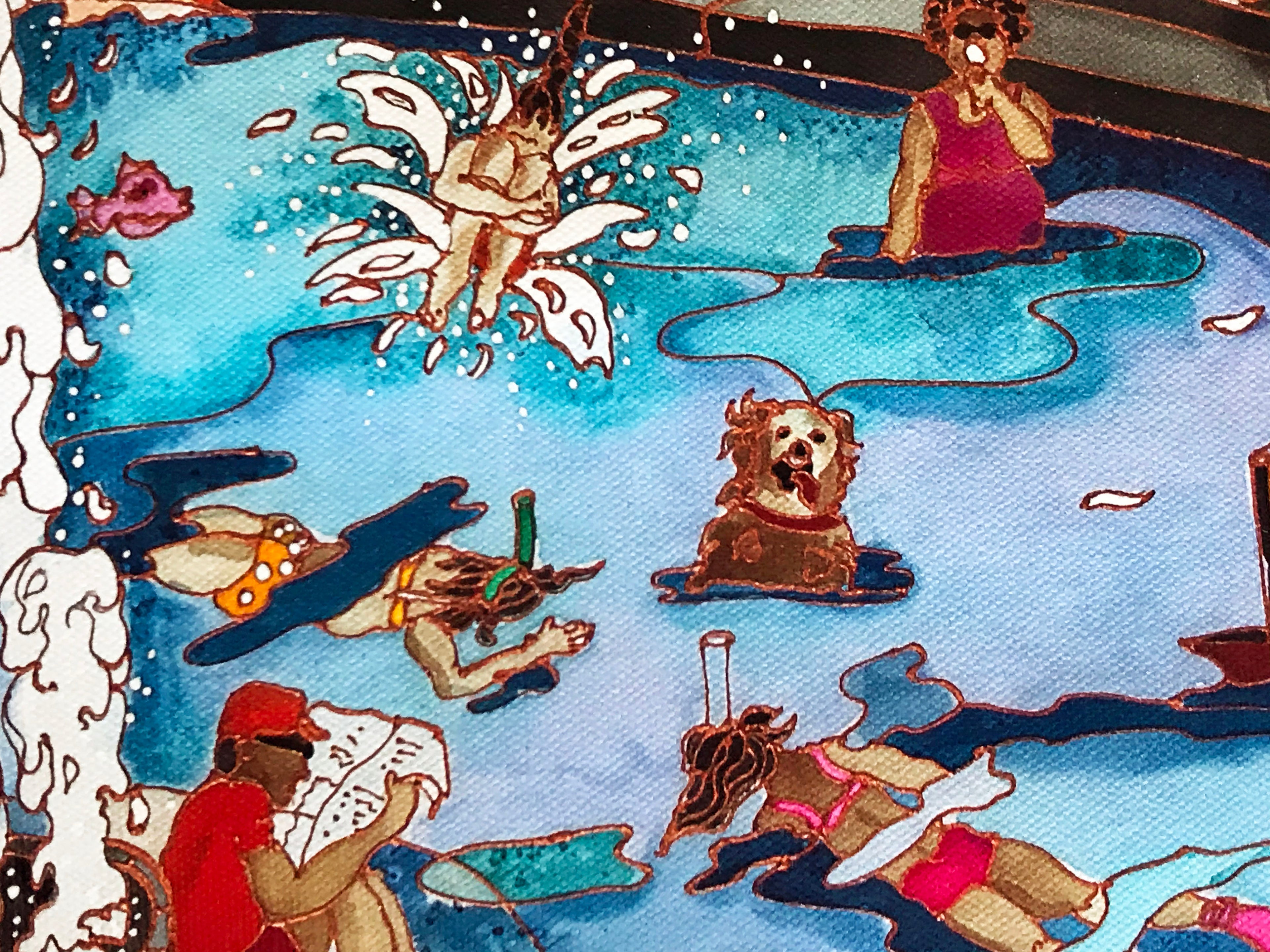 Summer in NYC Linnea Pergola Canvas Giclée Print Artist Hand Signed and Numbered