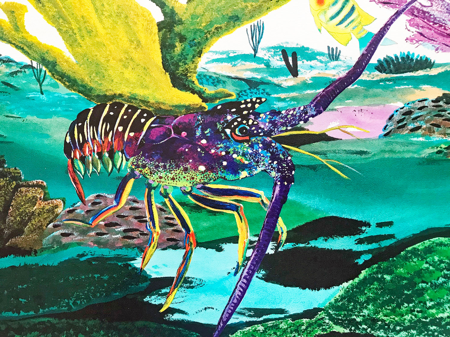 Coral Reef Life Wyland and Tracy Taylor Canvas Giclée Diptych Print Artist Hand Signed and Numbered