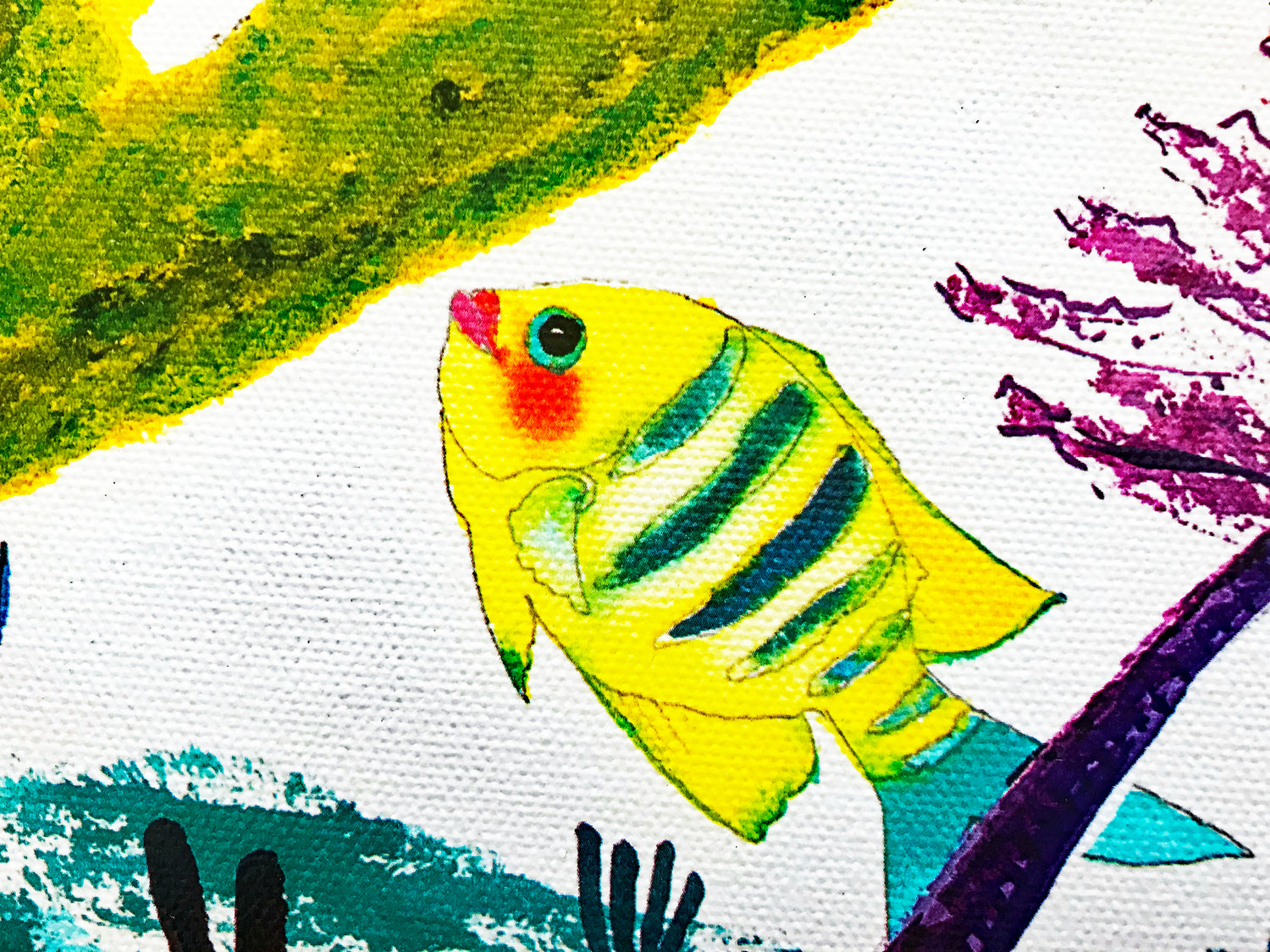 Coral Reef Life Wyland and Tracy Taylor Canvas Giclée Diptych Print Artist Hand Signed and Numbered