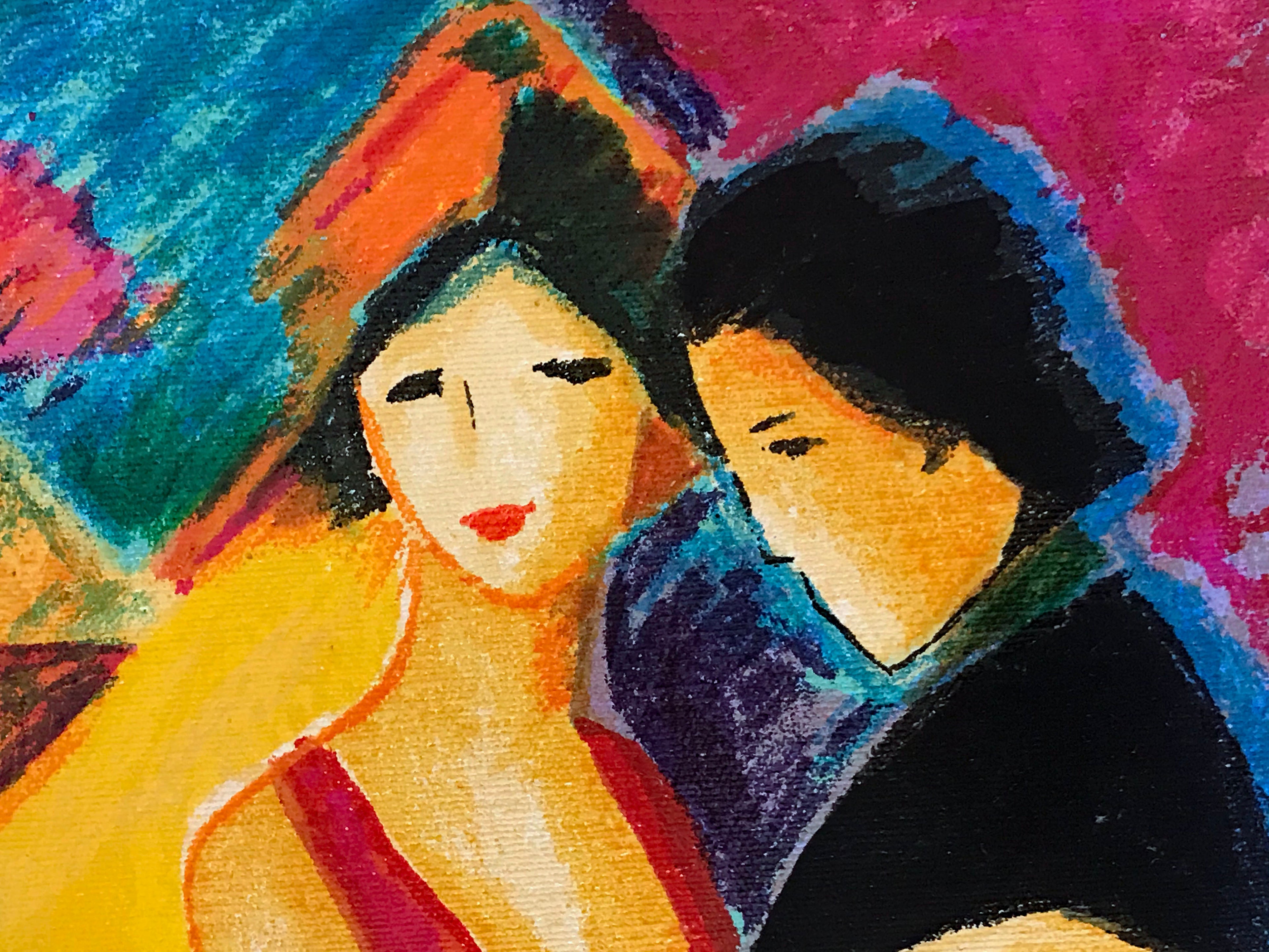 The Tango Club Philip Maxwell Canvas Serigraph Print Artist Hand Signed and Numbered