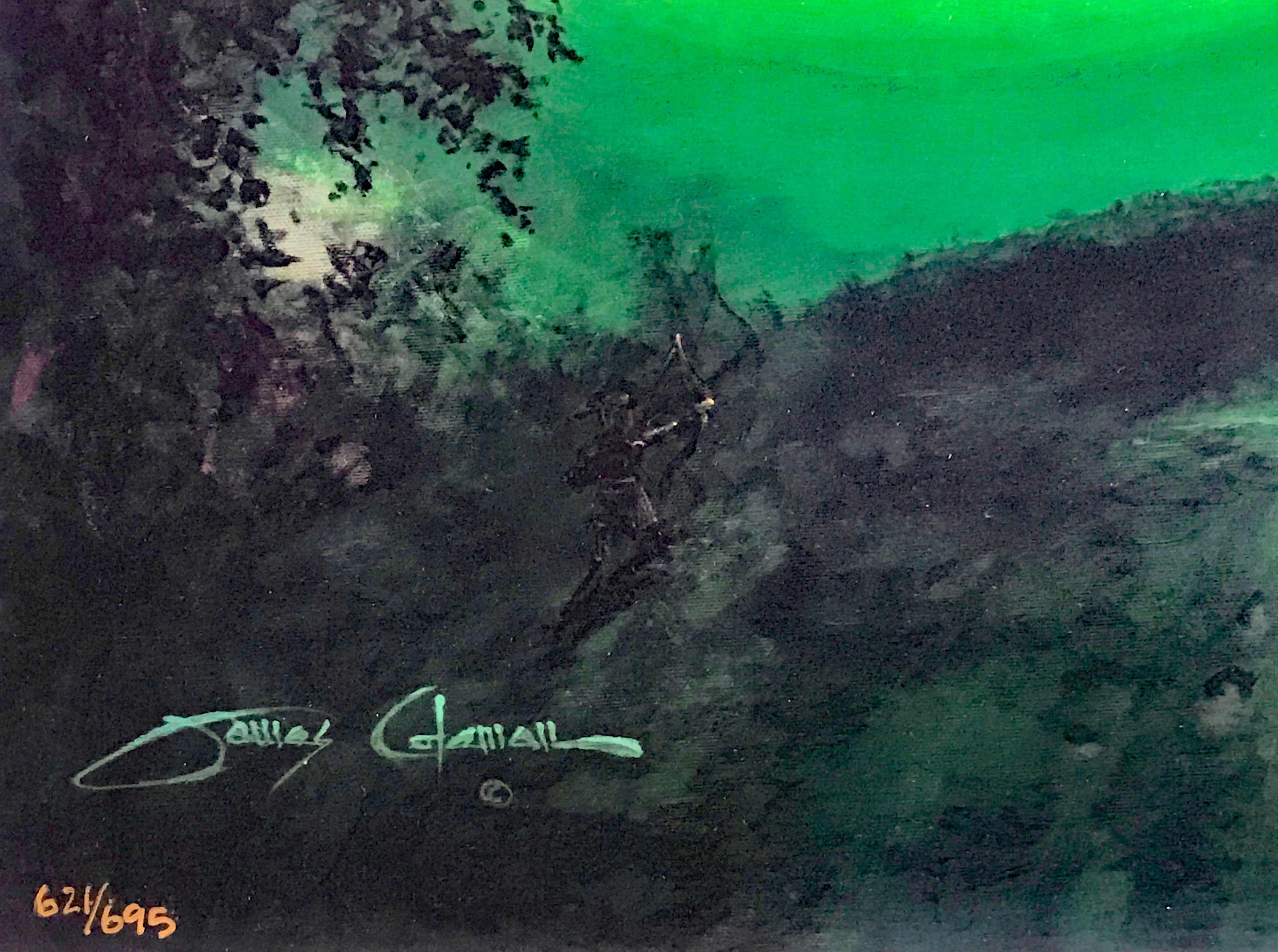 Dream Green Come True James Coleman Lithograph Print Artist Hand Signed and Numbered