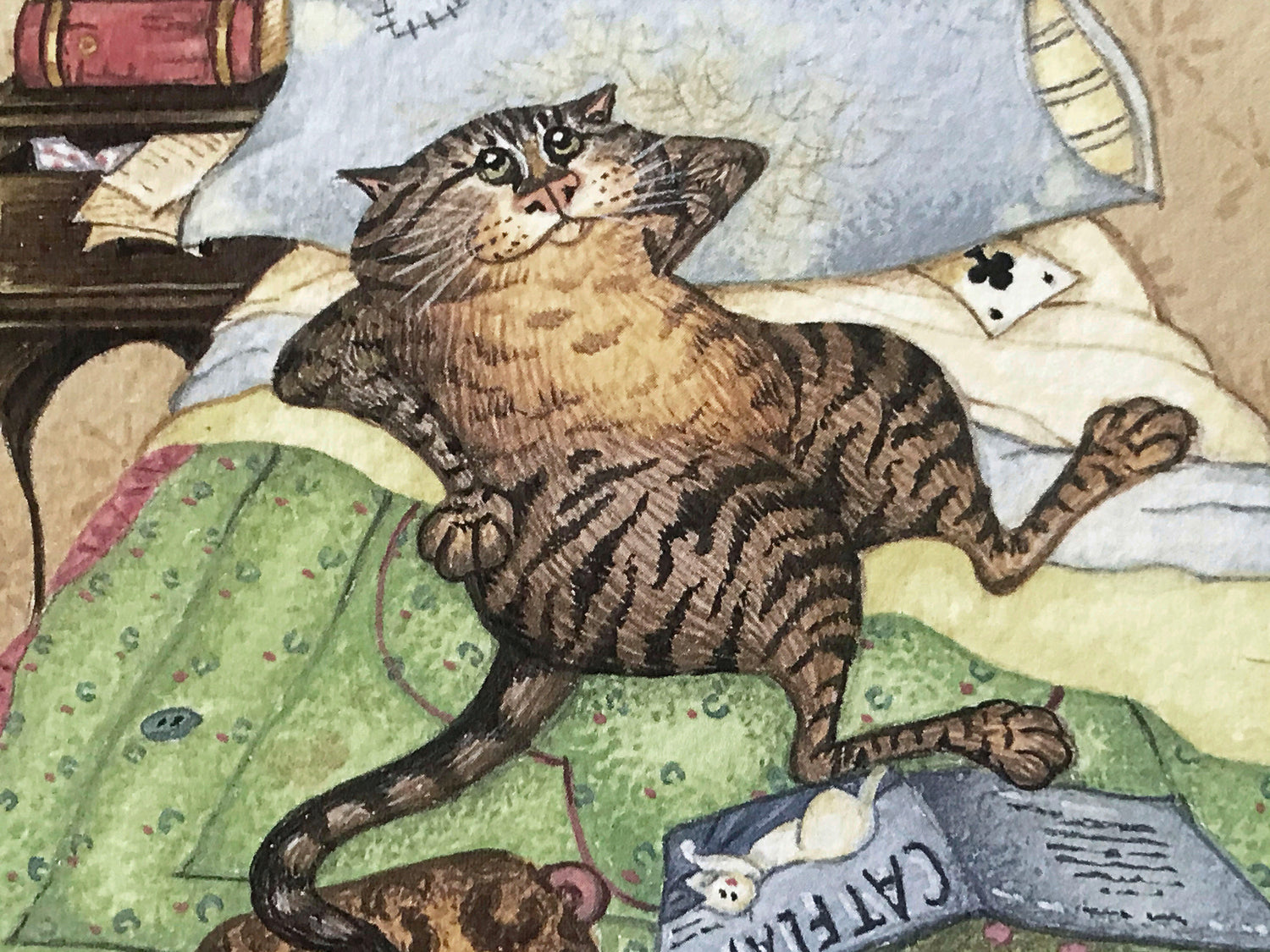 Bachelor Pad Linda Jane Smith Lithograph Print Artist Hand Signed Numbered and Framed