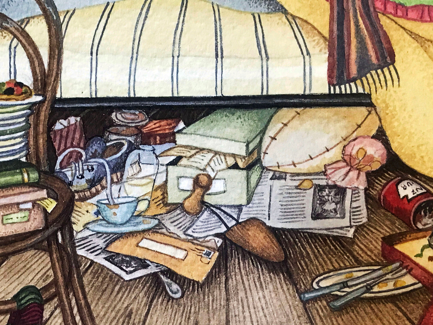 Bachelor Pad Linda Jane Smith Lithograph Print Artist Hand Signed Numbered and Framed