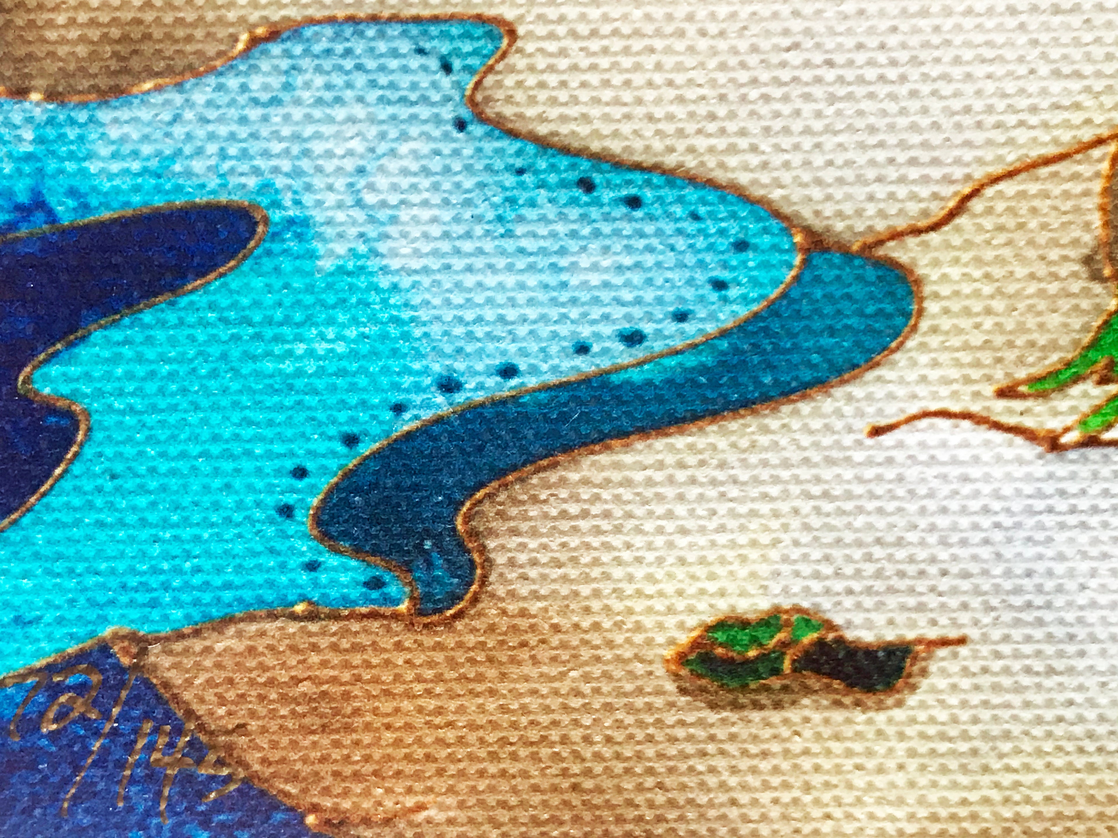 Swimming Ponies I Linnea Pergola Canvas Giclée Print Artist Hand Signed and Numbered