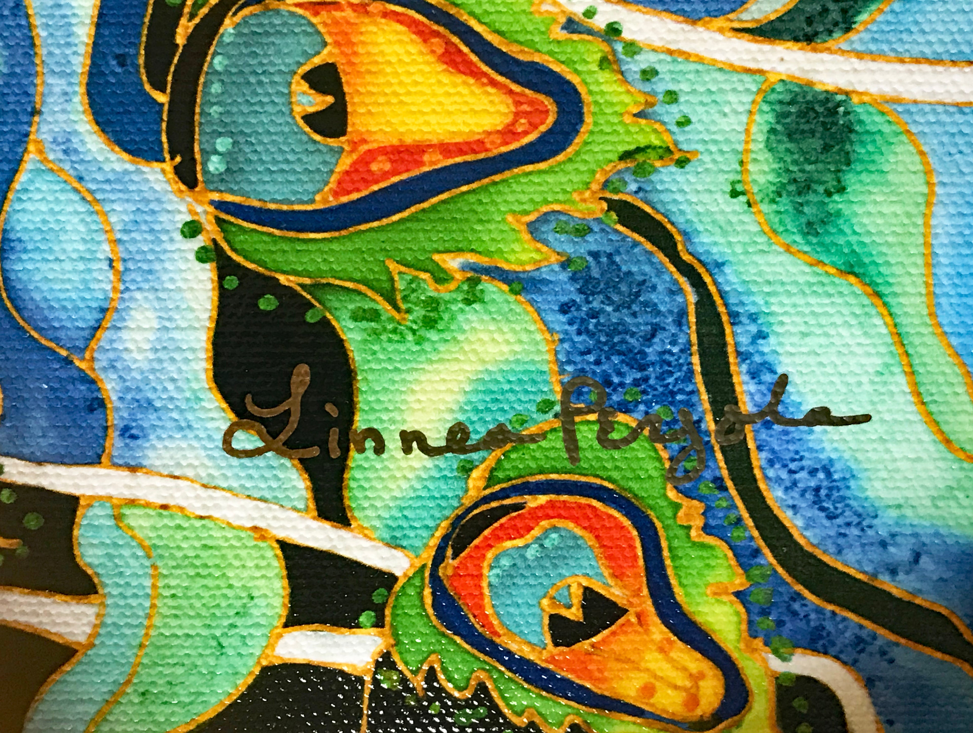 Peacock Linnea Pergola Canvas Giclée Print Artist Hand Signed and Numbered