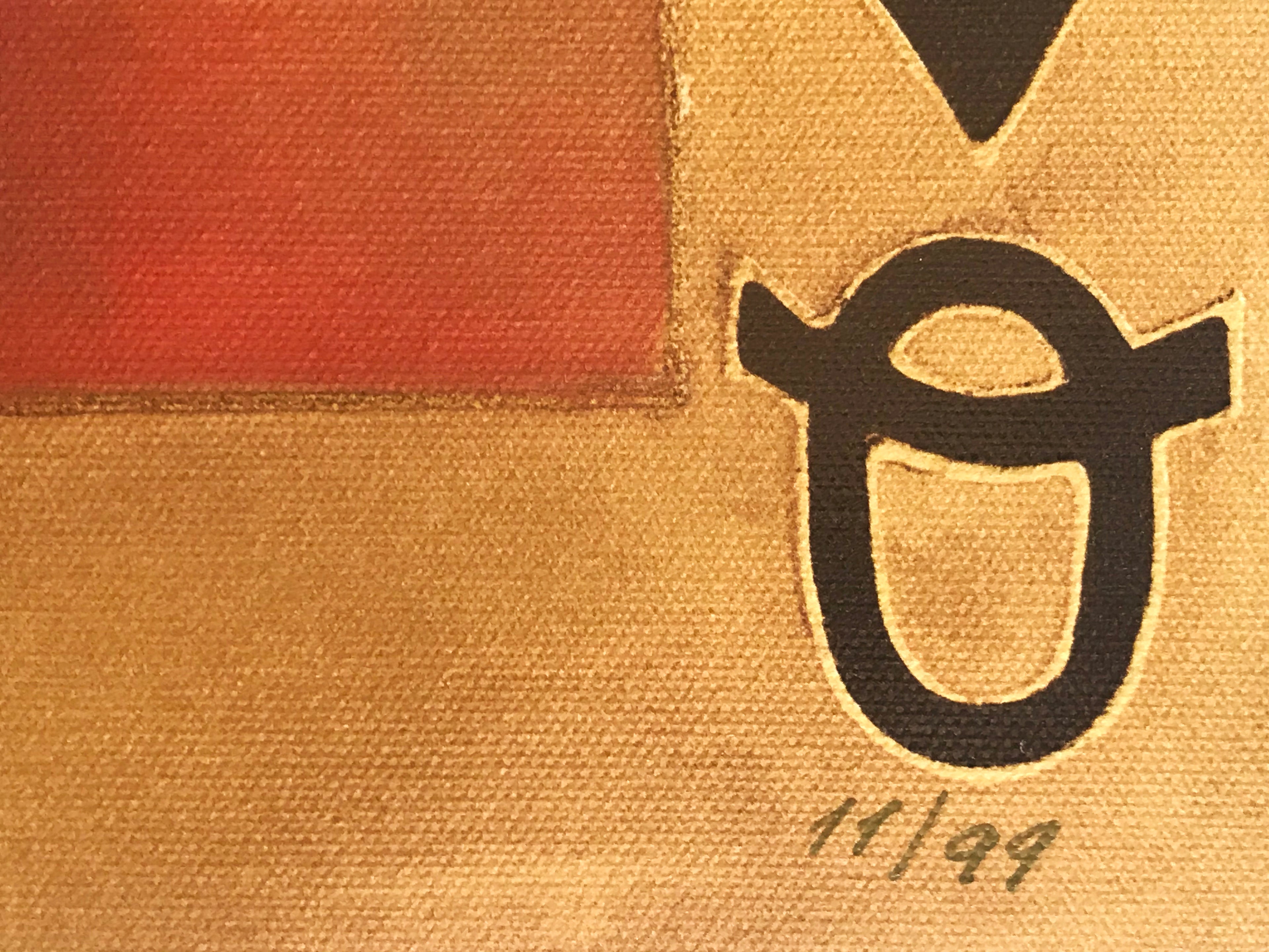 Nordic Queen of Spades Arbe Ara Berberyan Hand Embellished Canvas Giclée Print Artist Artist Signed and Numbered