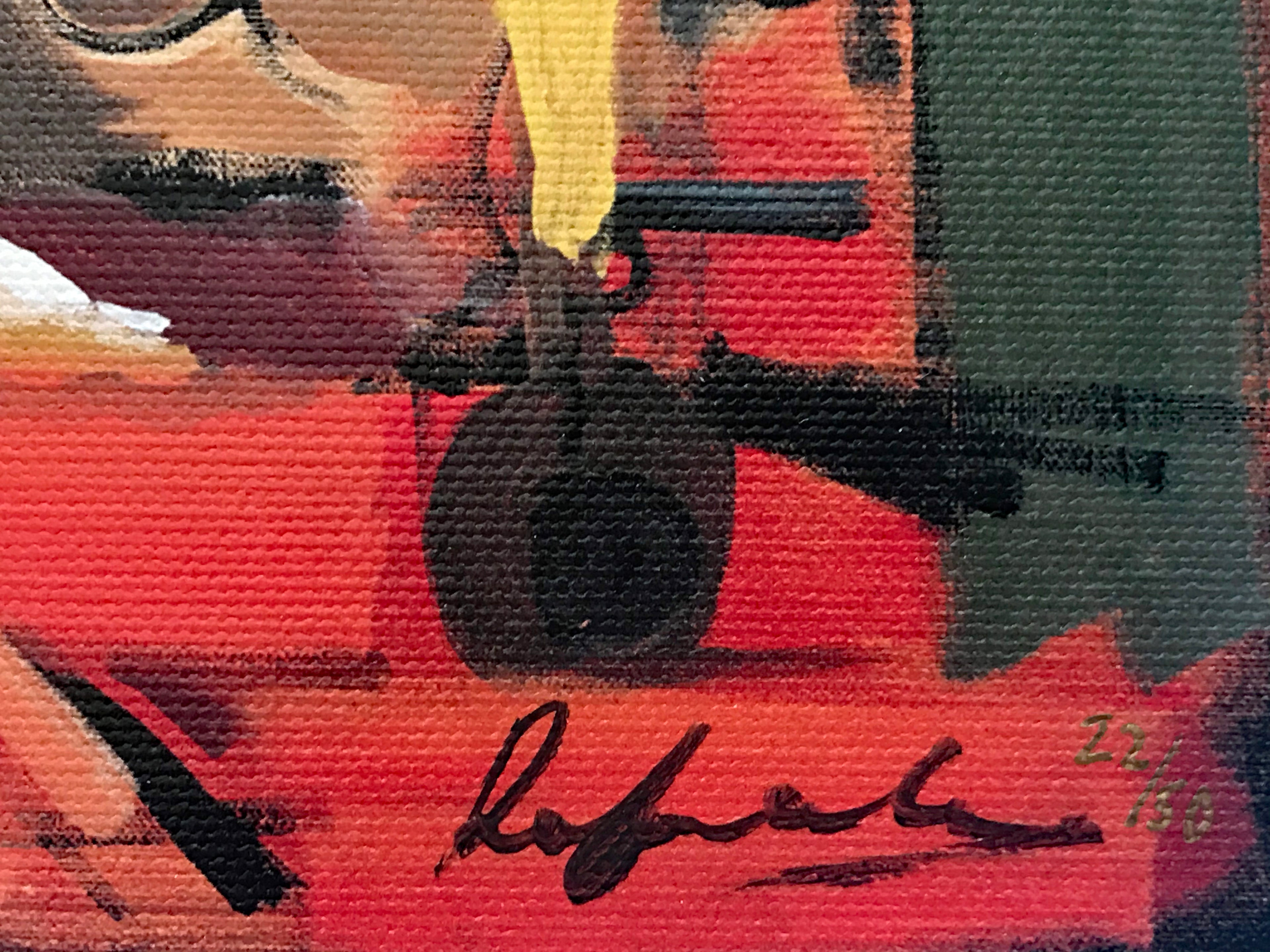 Playing Music Rafael Saryan Artist Proof Canvas Giclée Print Hand Signed and AP Numbered